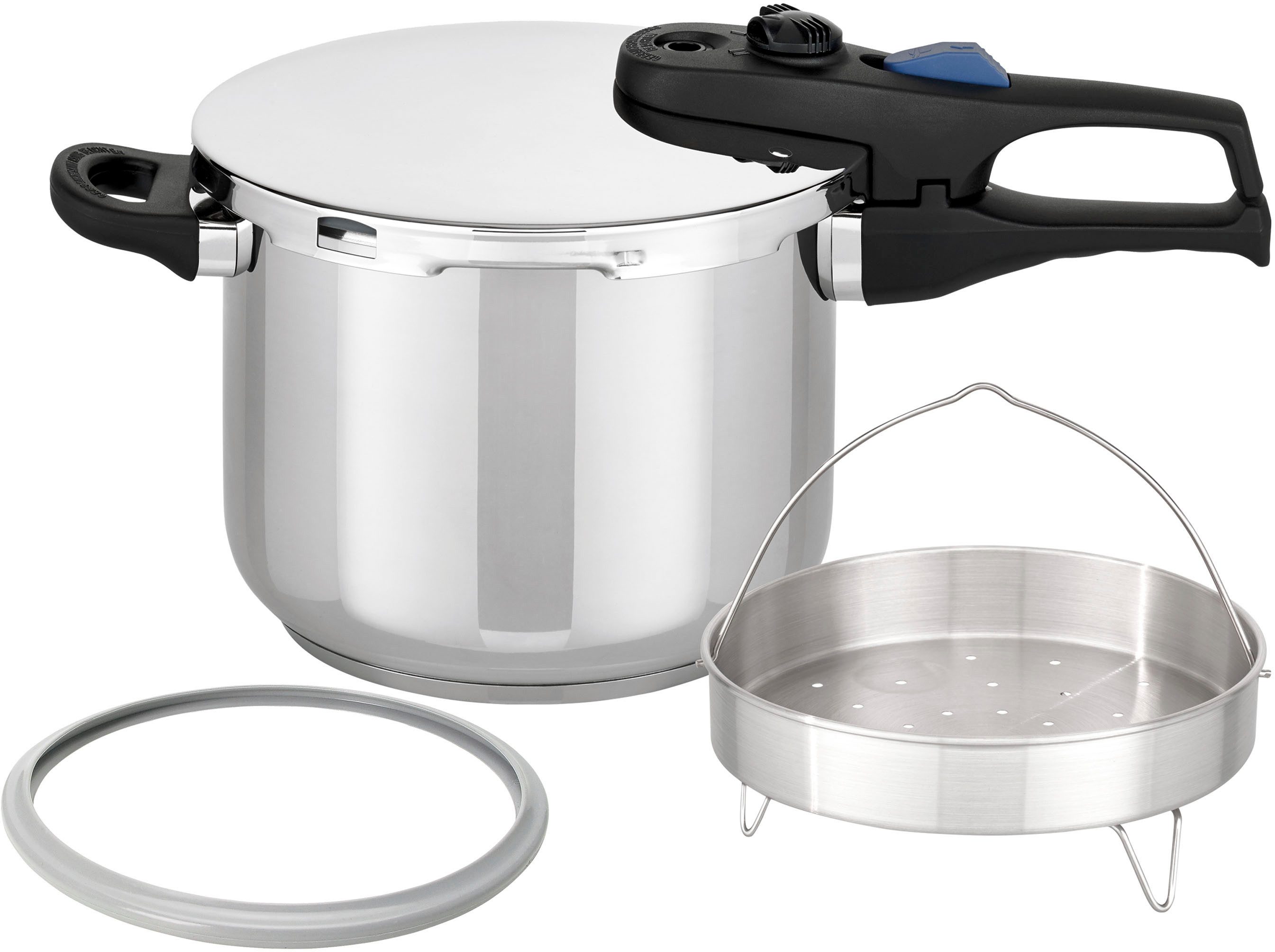 Elo Schnellkochtopf Praktika Plus XL, Edelstahl 18/8 (1-tlg), Dampfkochtopf, Induktion