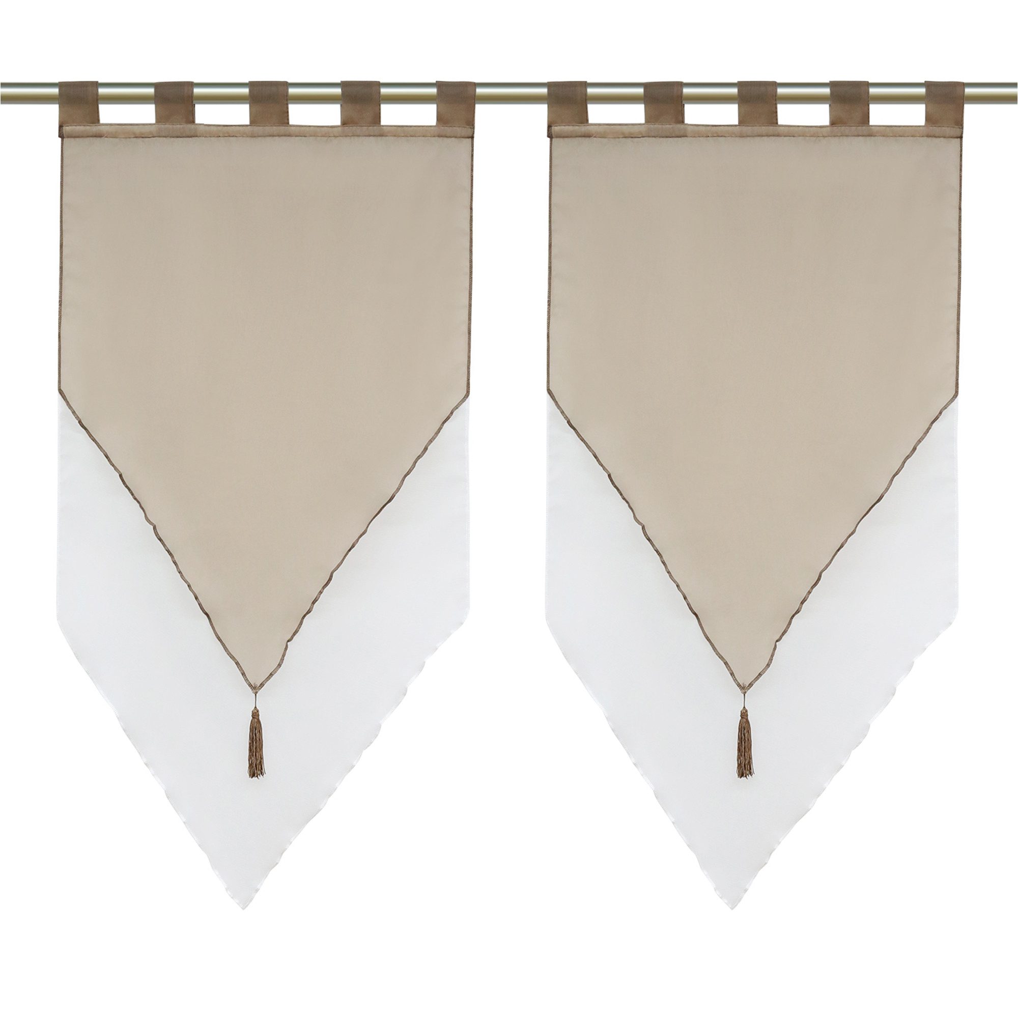 Delien Scheibengardine Lydia (2 St), Schlaufen, mit Quaste Panneaux günstig online kaufen