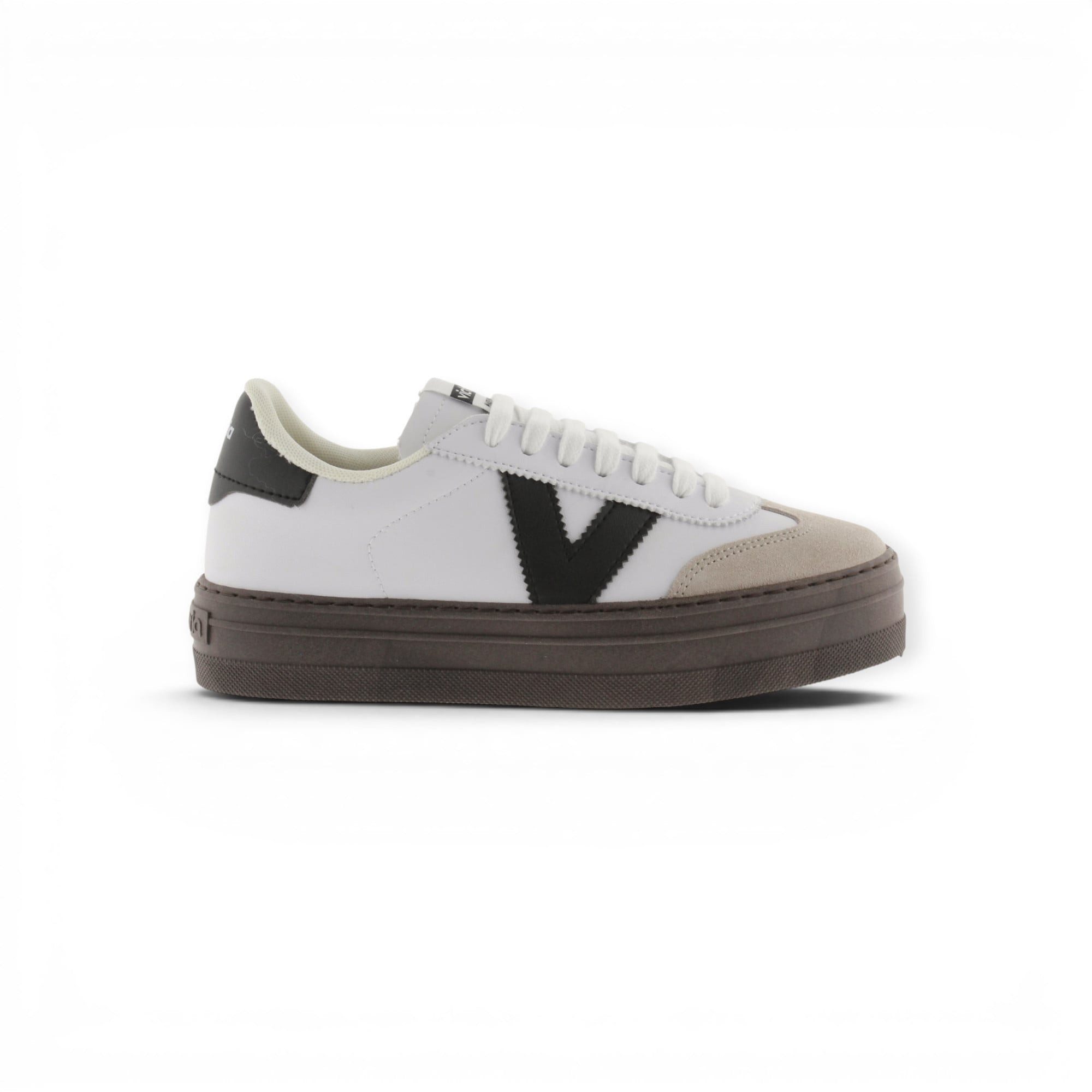 Victoria Barcelona Ciclista (Lederoptik, Plateausohle) weiss Damen Sneaker