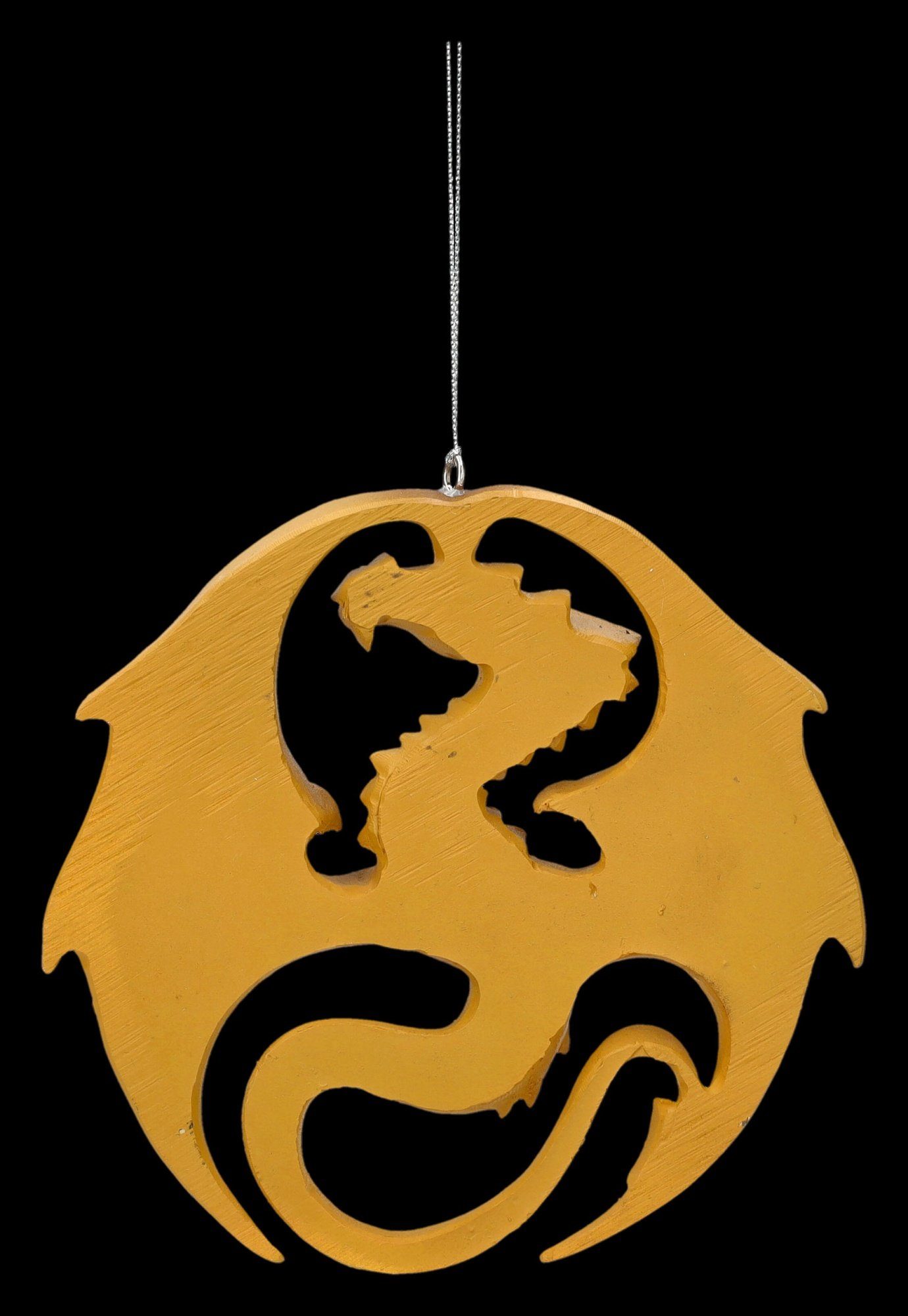 Figuren Shop GmbH Christbaumschmuck (1-tlg) Drachen Weihnachtsdeko Weihnachtsbaumschmuck - Medaille Deko - Fantasy