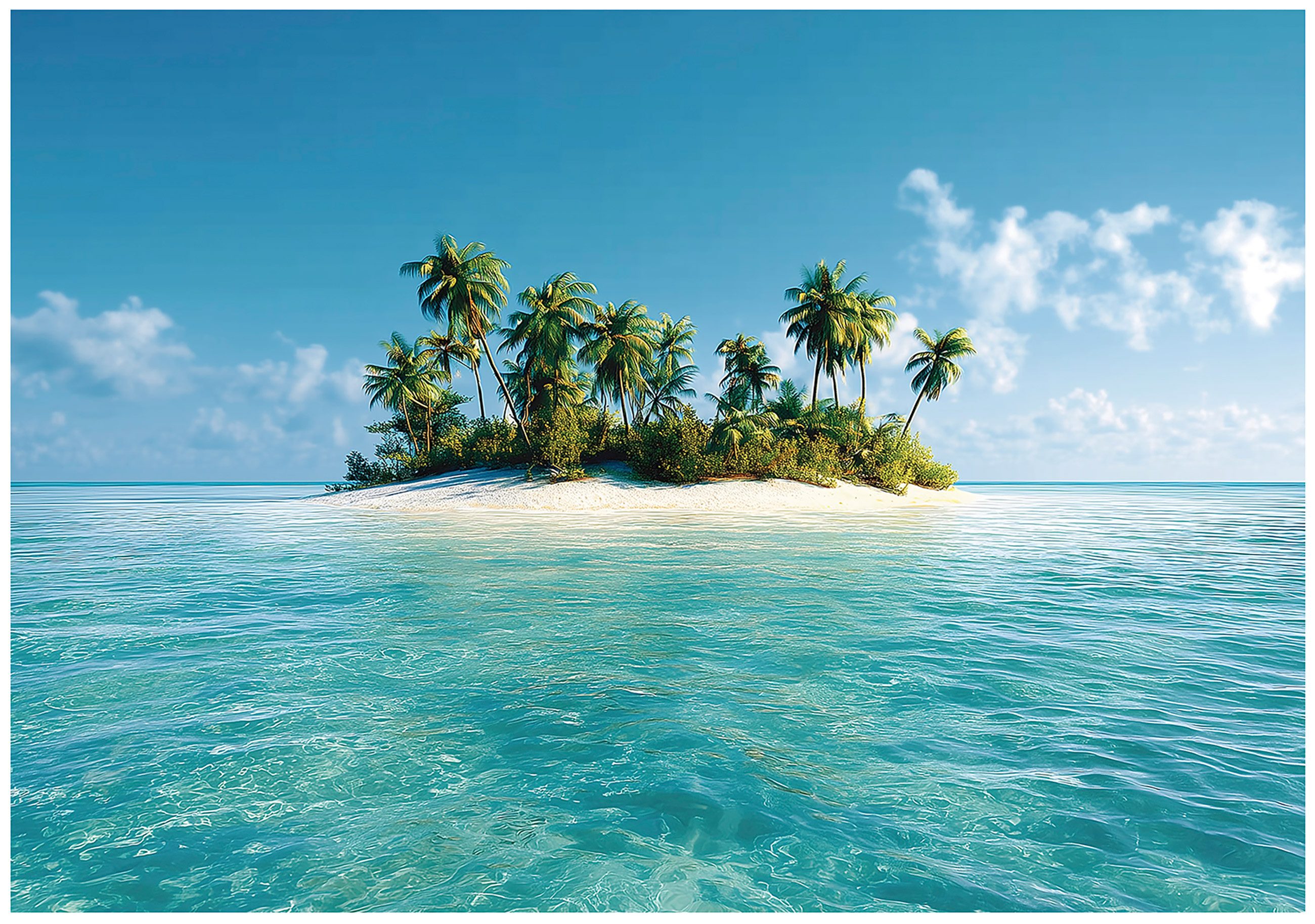 Fototapete Insel Ozean Bäume Sand Vlies Tapete Wohnzimmer Schlafzimmer Wandtapete