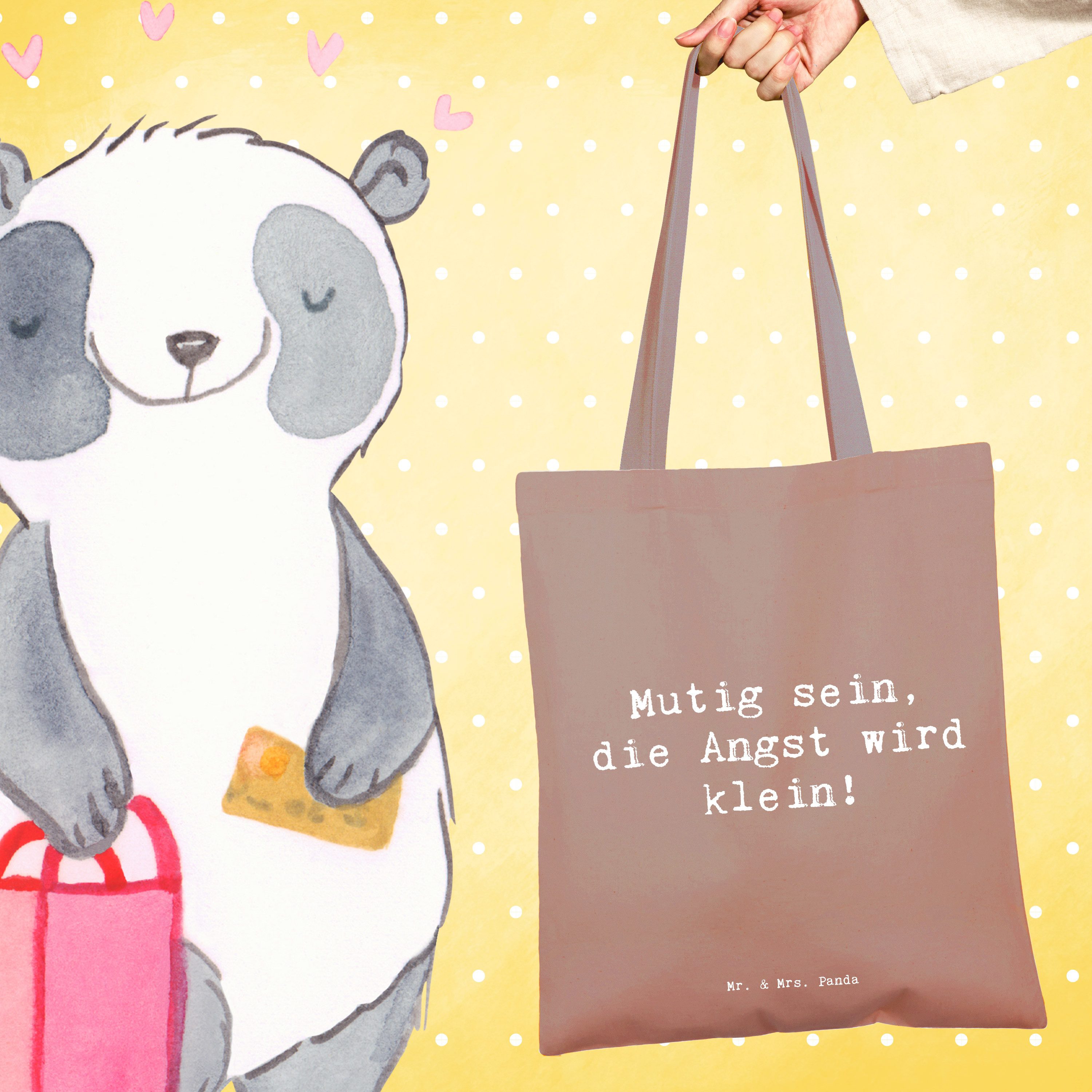 Mr. & Mrs. Panda Tragetasche (Packung, 1-tlg., Angst überwinden), Lange Tragegriffe