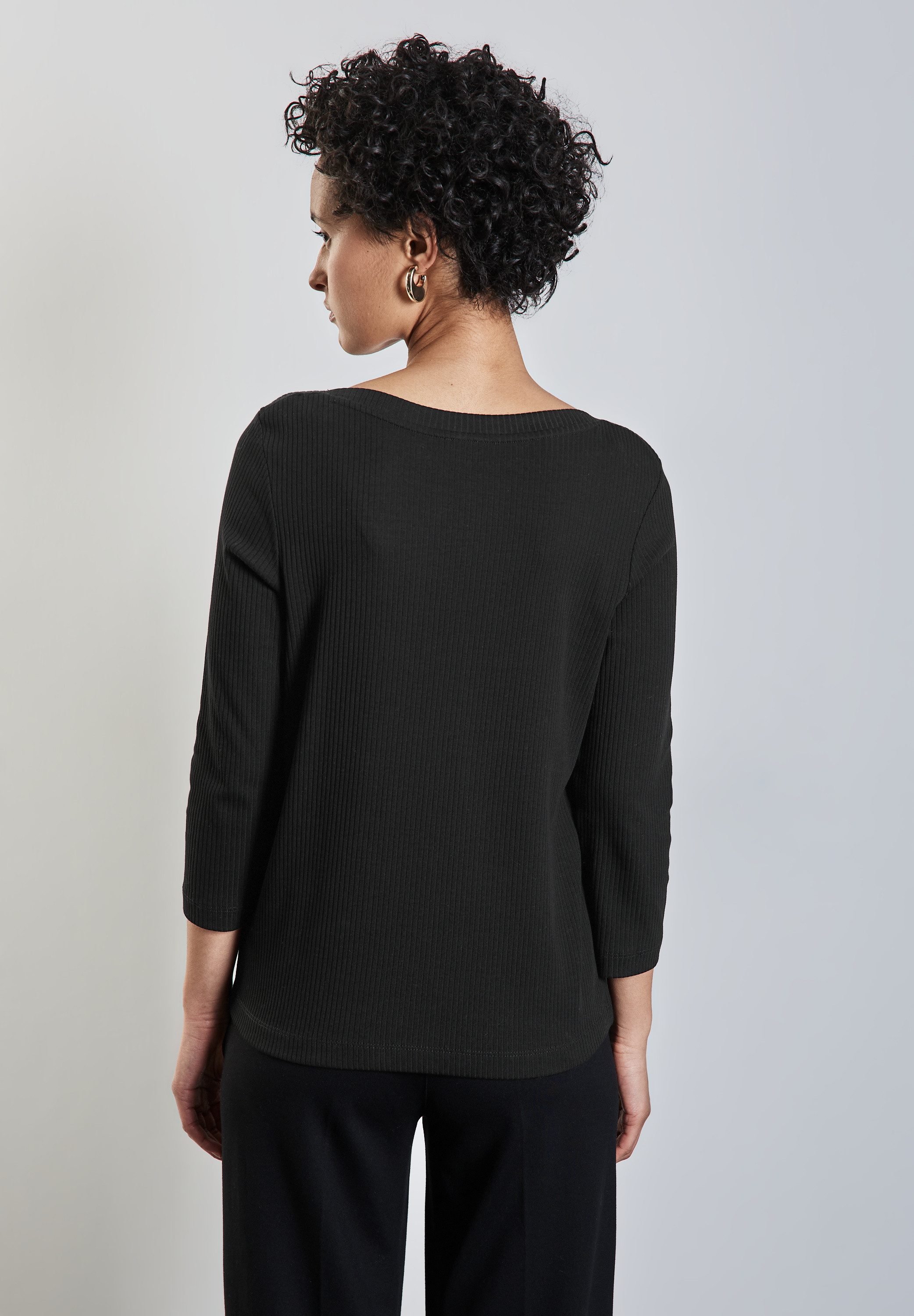 STREET ONE 3/4-Arm-Shirt aus softem Materialmix