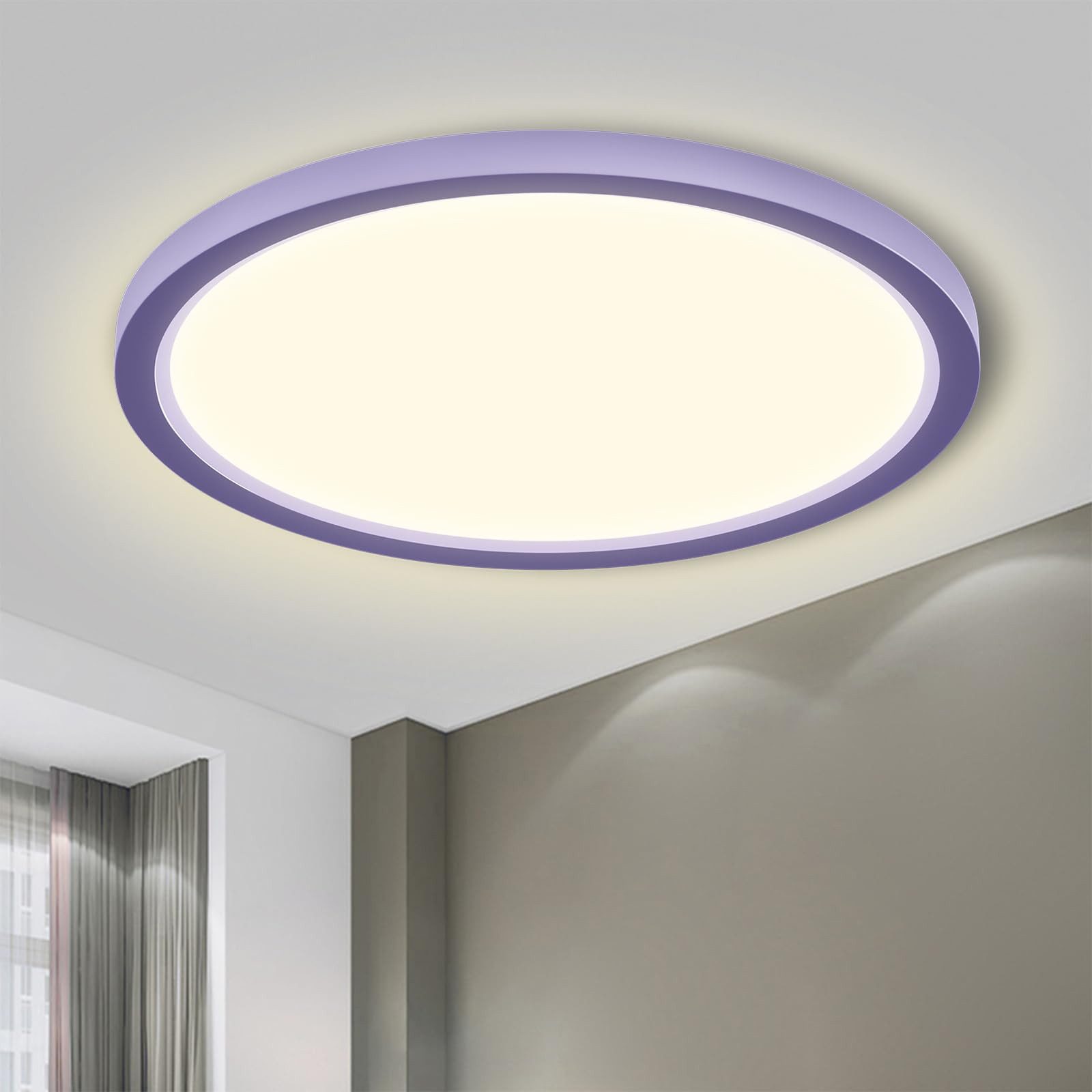 LQWELL LED Deckenleuchte Moderne Natürliche Farben Augenschutz Deckenbeleuchtung Lampe 23W, LED fest integriert, Warmweiß (3000K)/ Neutralweiß (4000K)/ Kaltweiß (6000K), für Wohnzimmer Badezimmer Schlafzimmer Küche Balkon Keller Büro
