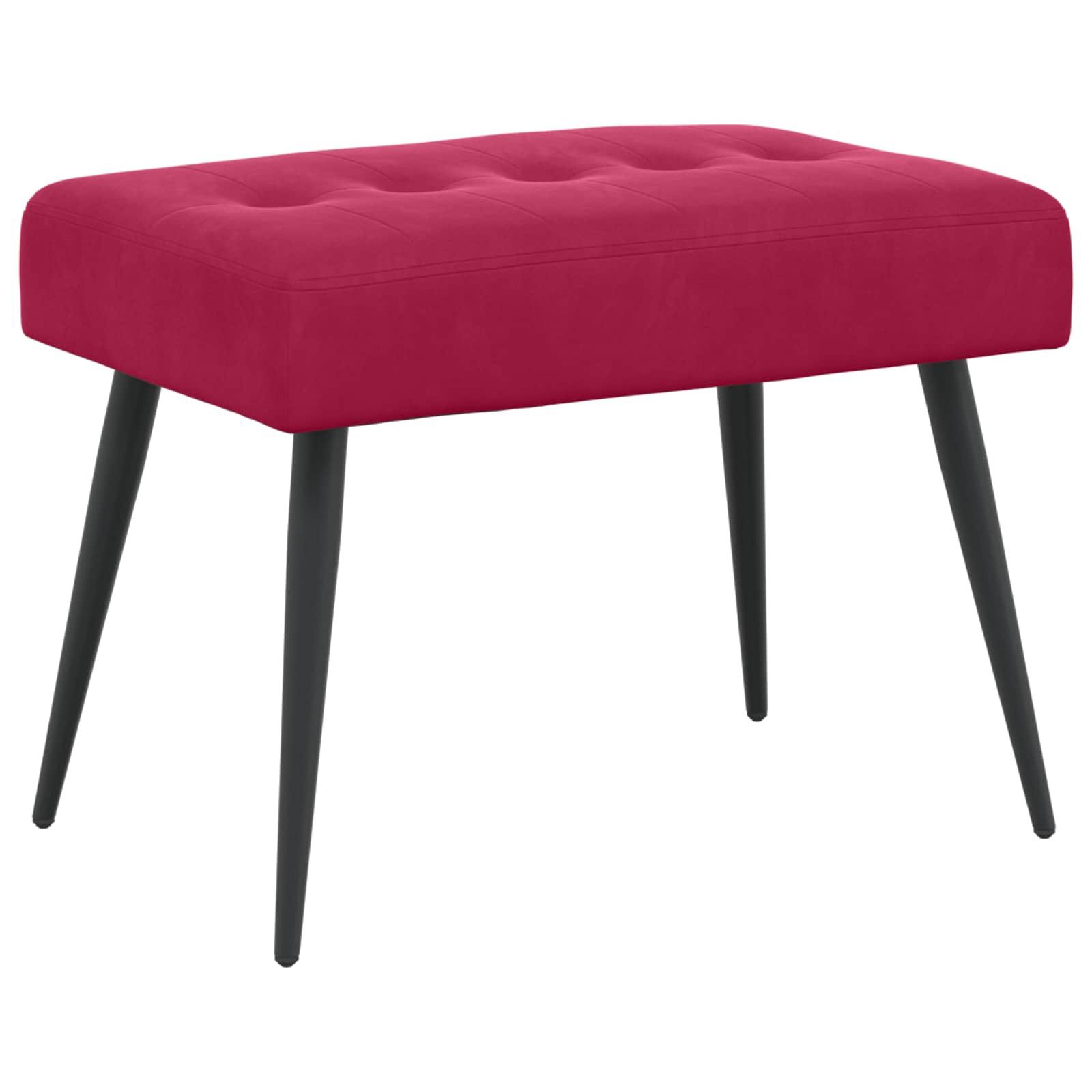 vidaXL Sitzbank Bank mit Knopfheftung Weinrot 60 x 40 x 45 cm Samt (1-St)