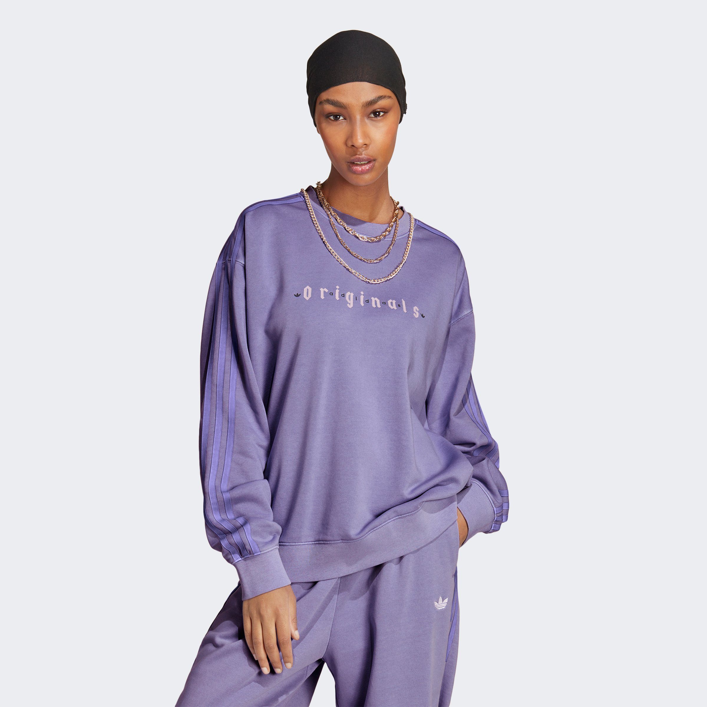 Vorzüglicher adidas Originals Kapuzensweatshirt Purple Light ORIGINALS