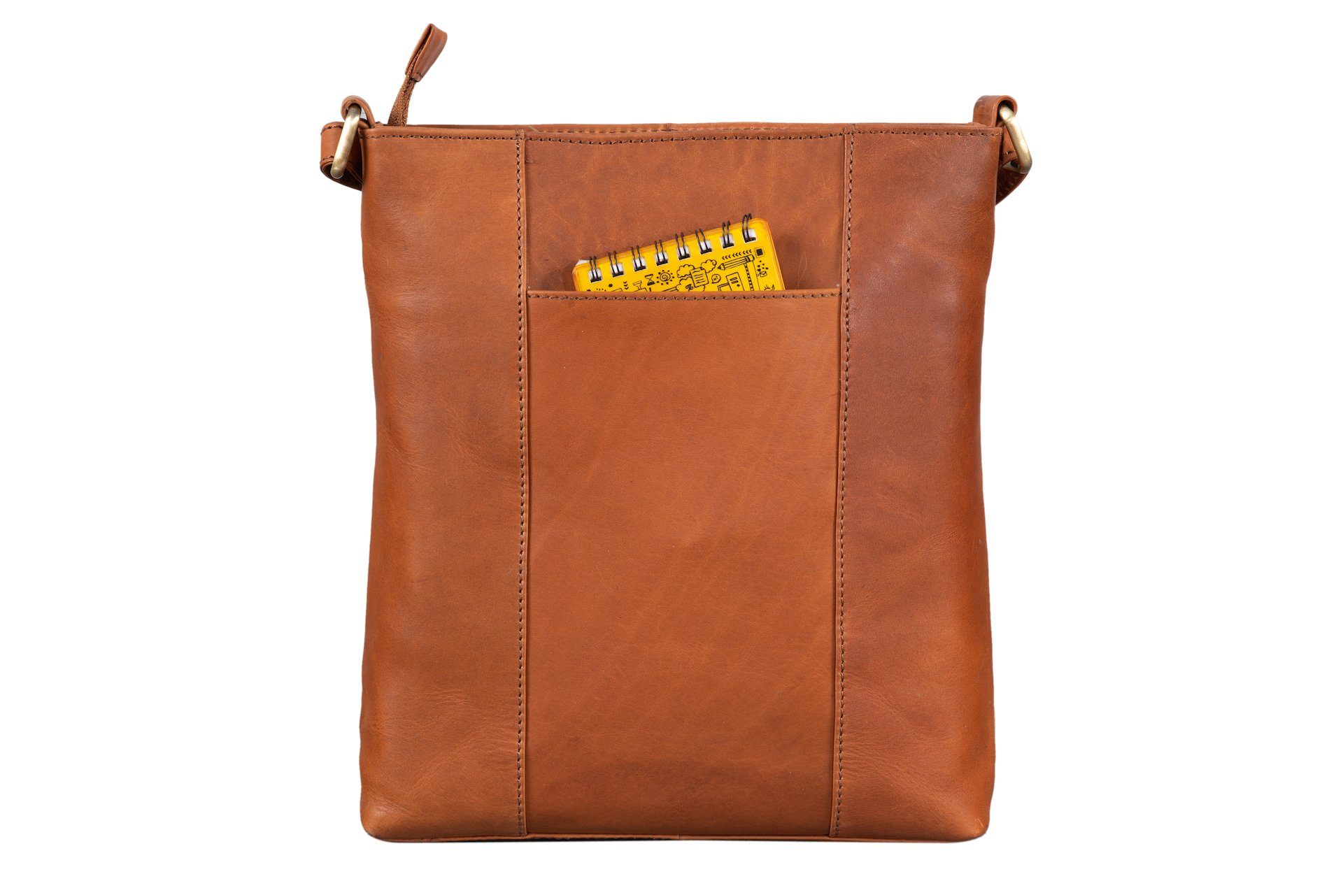 Benthill Umhängetasche Damen Echt Leder Shopper Handtasche Schultertasche Umhängetasche, Schultergurt / Umhängegurt Reißverschlussfach – Bild 5 von 5