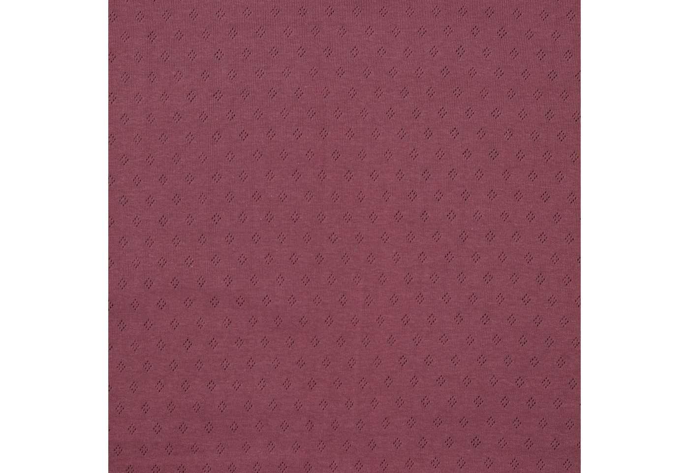 Thumbnail - maDDma Stoff 0,5m Pointoille-Stoff Jersey Meterware Baumwollstoff Ajour Lochmuster, mauve