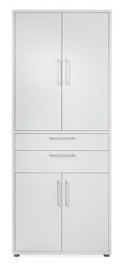 Tvilum Regalelement Tür-/Schubkasten-Set 4-teilig PRIMA, 84 x 105 cm, Weiß, mit 2 Türen und 2 Schubladen