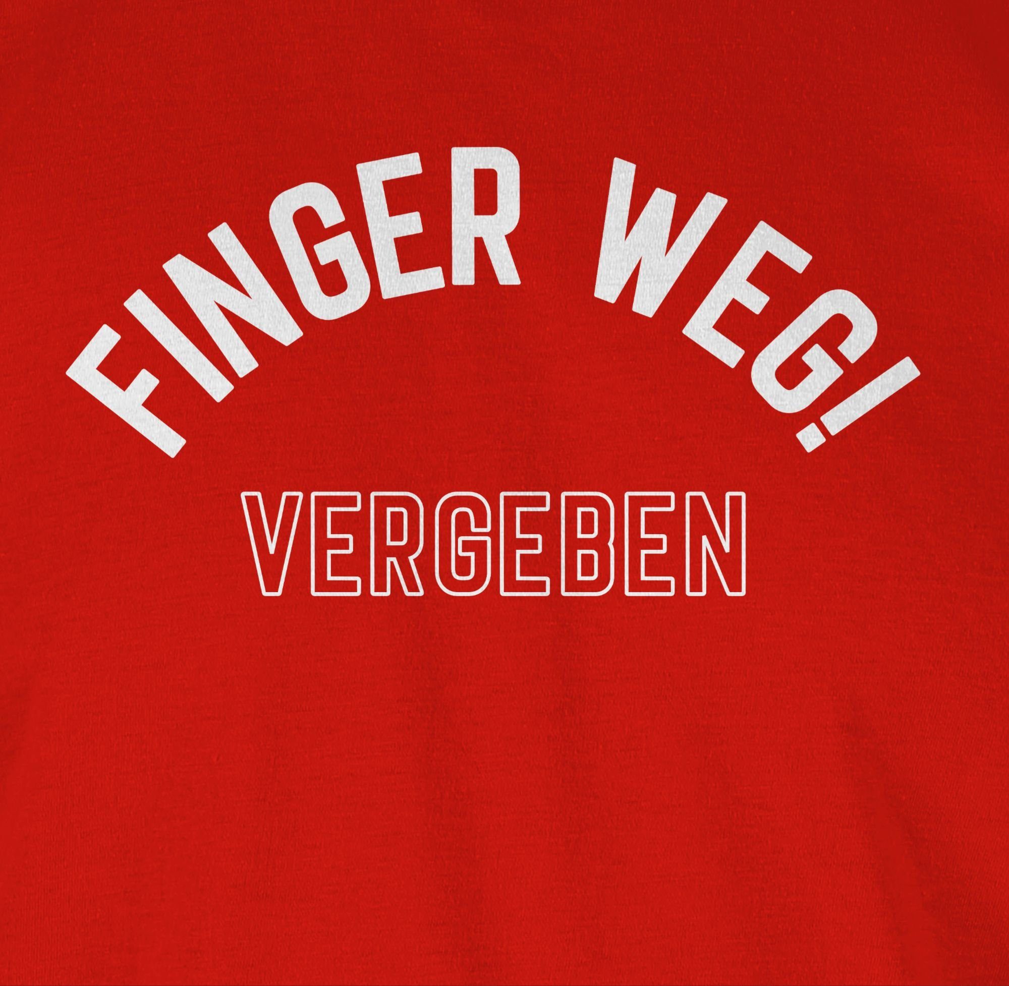 Herren Shirts Shirtracer T-Shirt Finger weg  Vergeben - Partner-Look Pärchen Herren - Herren Premium T-Shirt