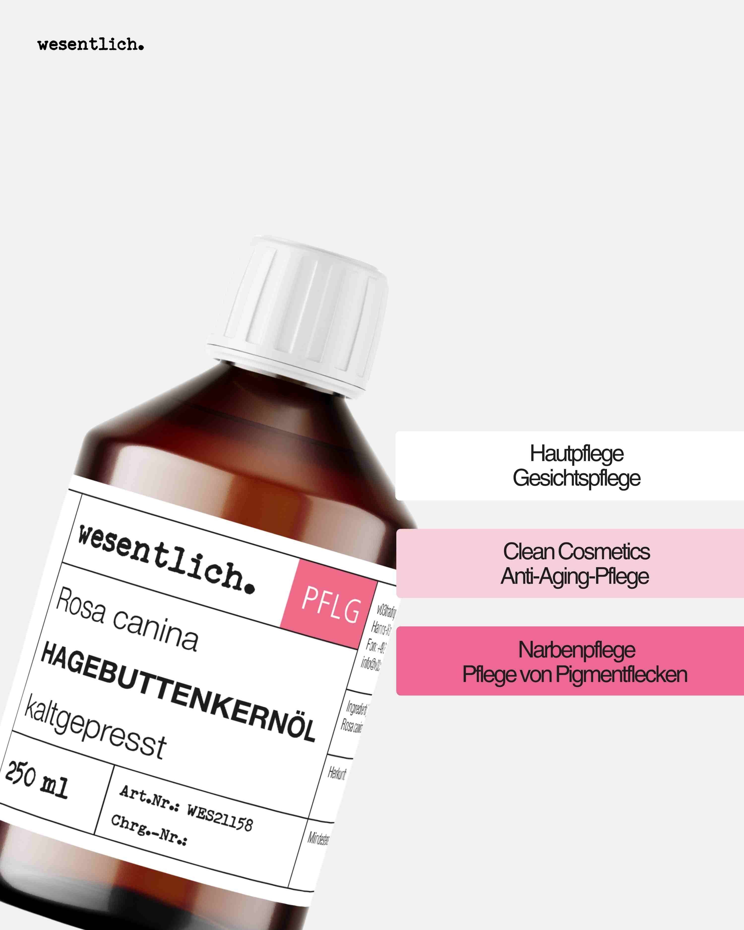wesentlich. Körperöl Hagebuttenkernöl von wesentlich.