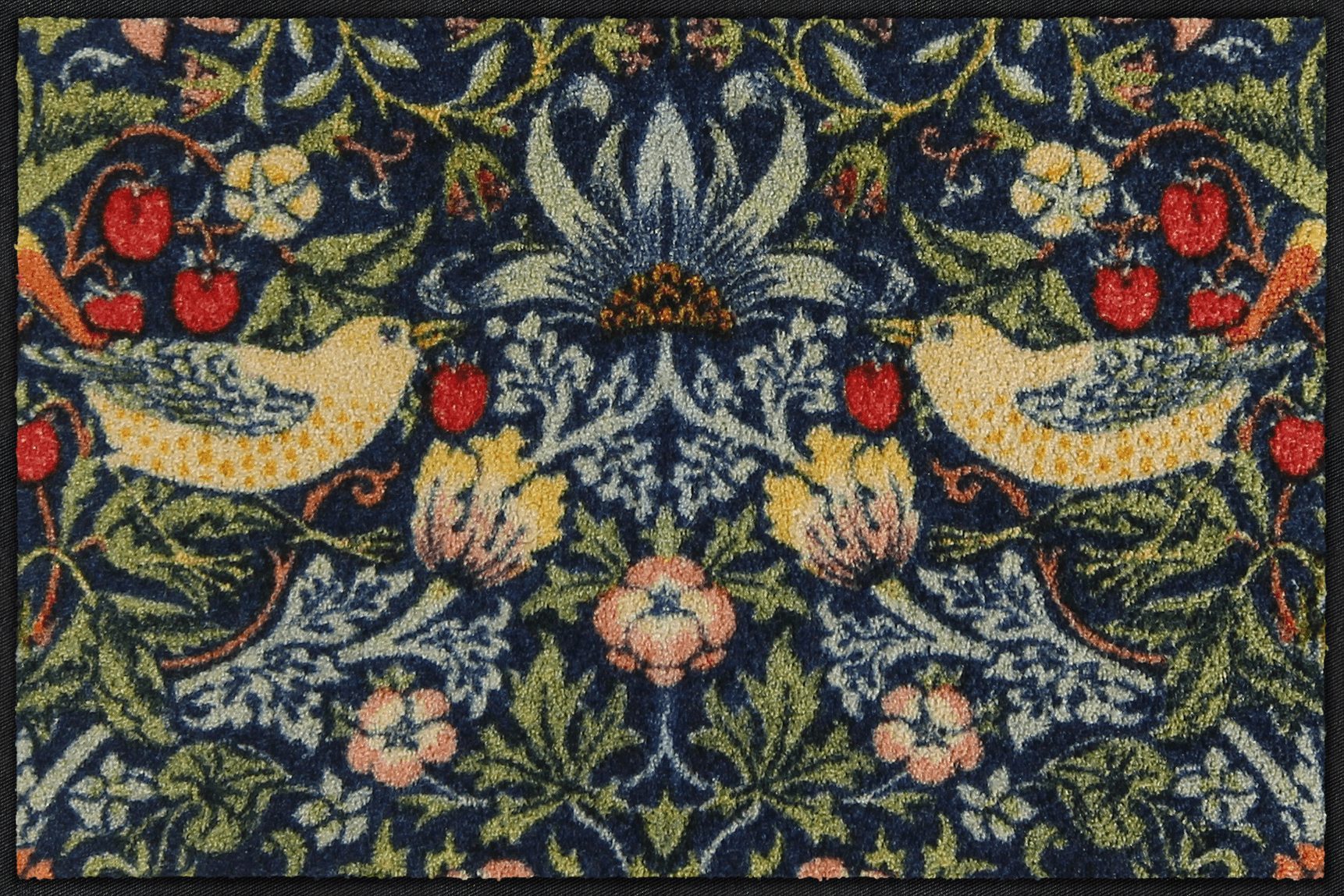 Salonloewe Fußmatte Fußmatte 50x75 Strawberry Thief blue, Eingangsmatte normal, Höhe: 500 mm