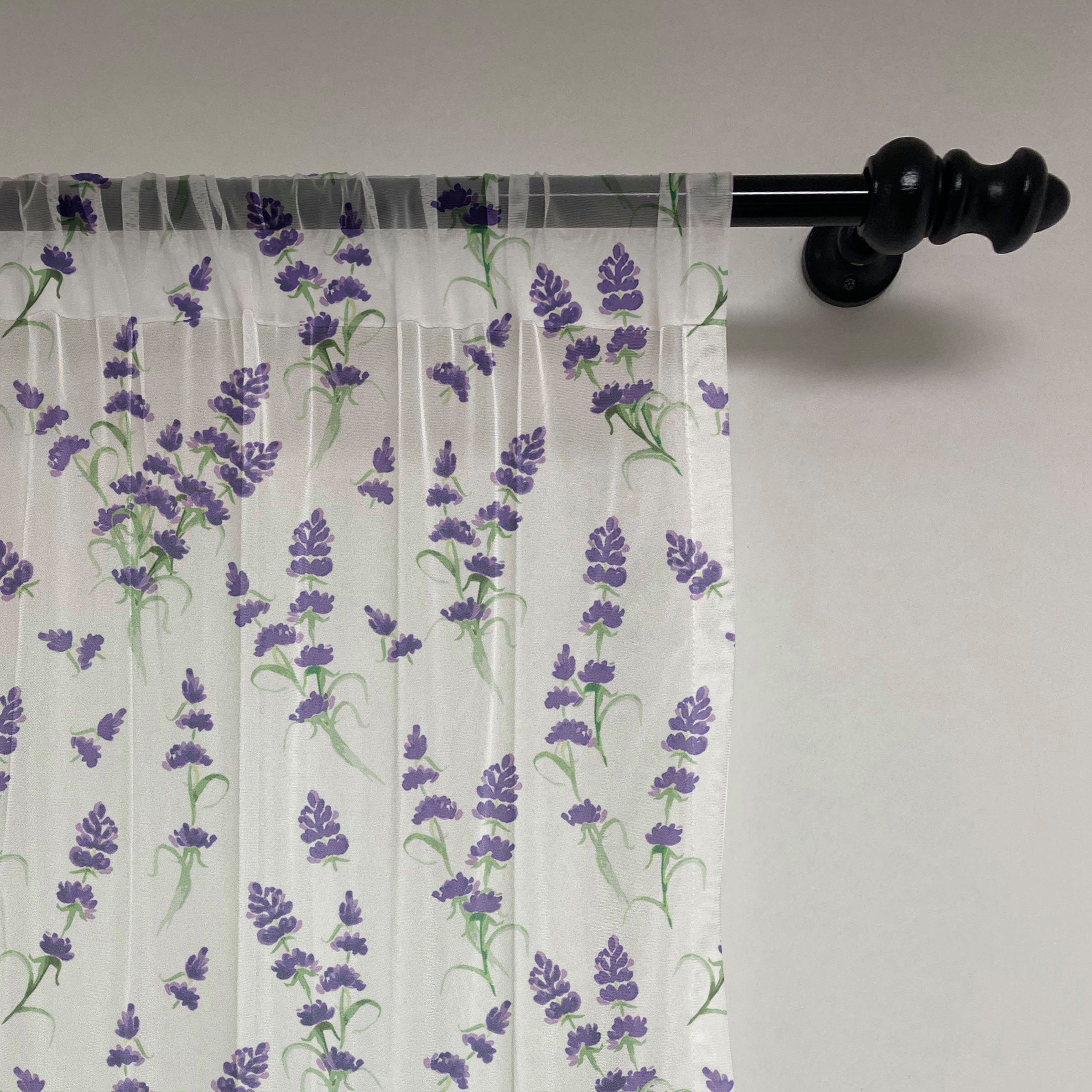 Gardine schiere Drapierung für Party Aquarell-Kunst-Werk Abakuhaus, Lavendel Hochzeit 2 Panels