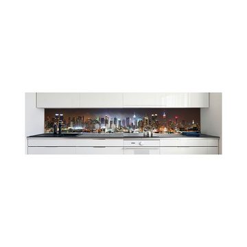 DRUCK-EXPERT Küchenrückwand Küchenrückwand Skyline Hart-PVC 0,4 mm selbstklebend