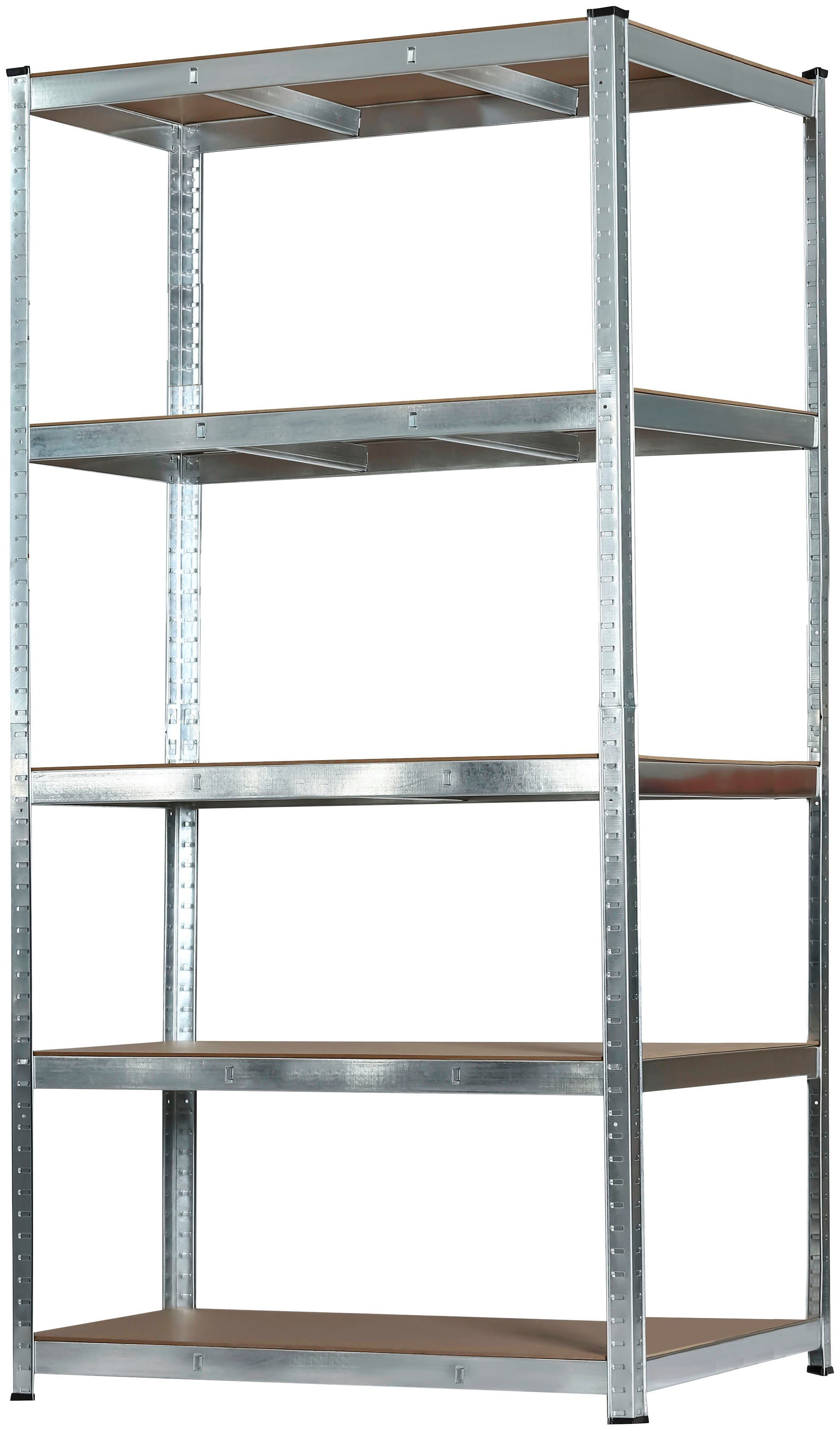 SCHULTE Regalwelt Schwerlastregal Stecksystem-Schwerlastregal S- XL, 5 Böden, Höhe: 180cm, in verschiedenen Ausführungen erhältlich