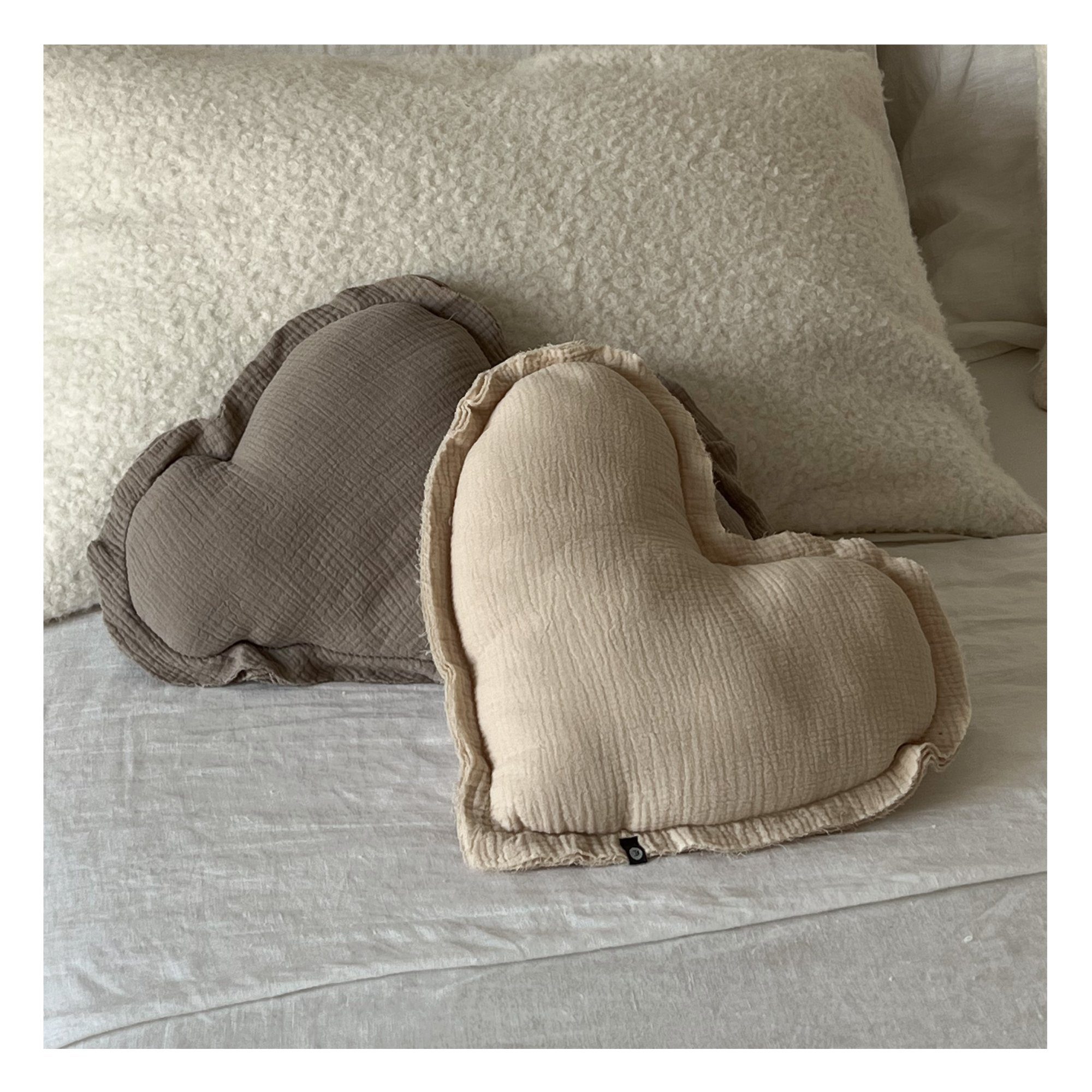 von Herzen Babykissen Musselinkissen Herz aus 100% Baumwolle, Dekokissen Ku günstig online kaufen