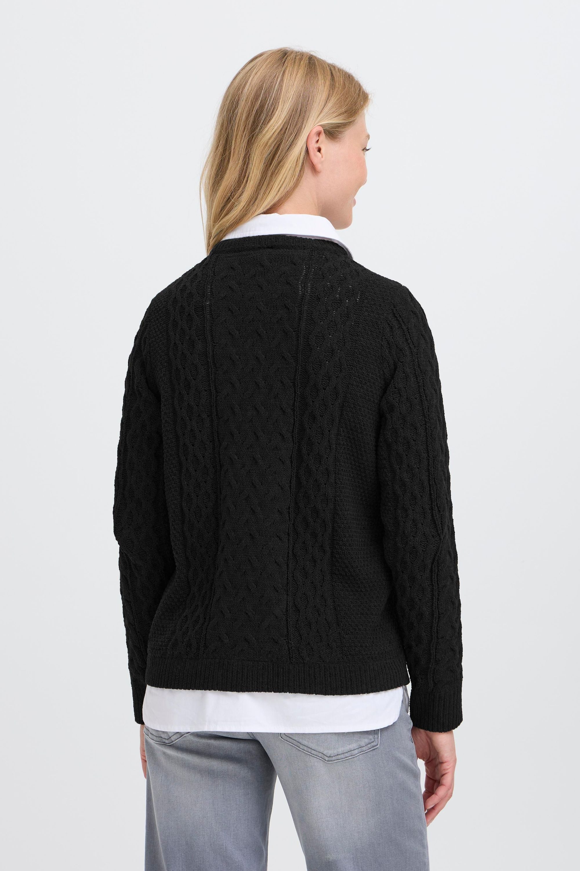 OXMO Strickpullover OXFSanvi Modischer Strickpullover mit integrierter Bluse
