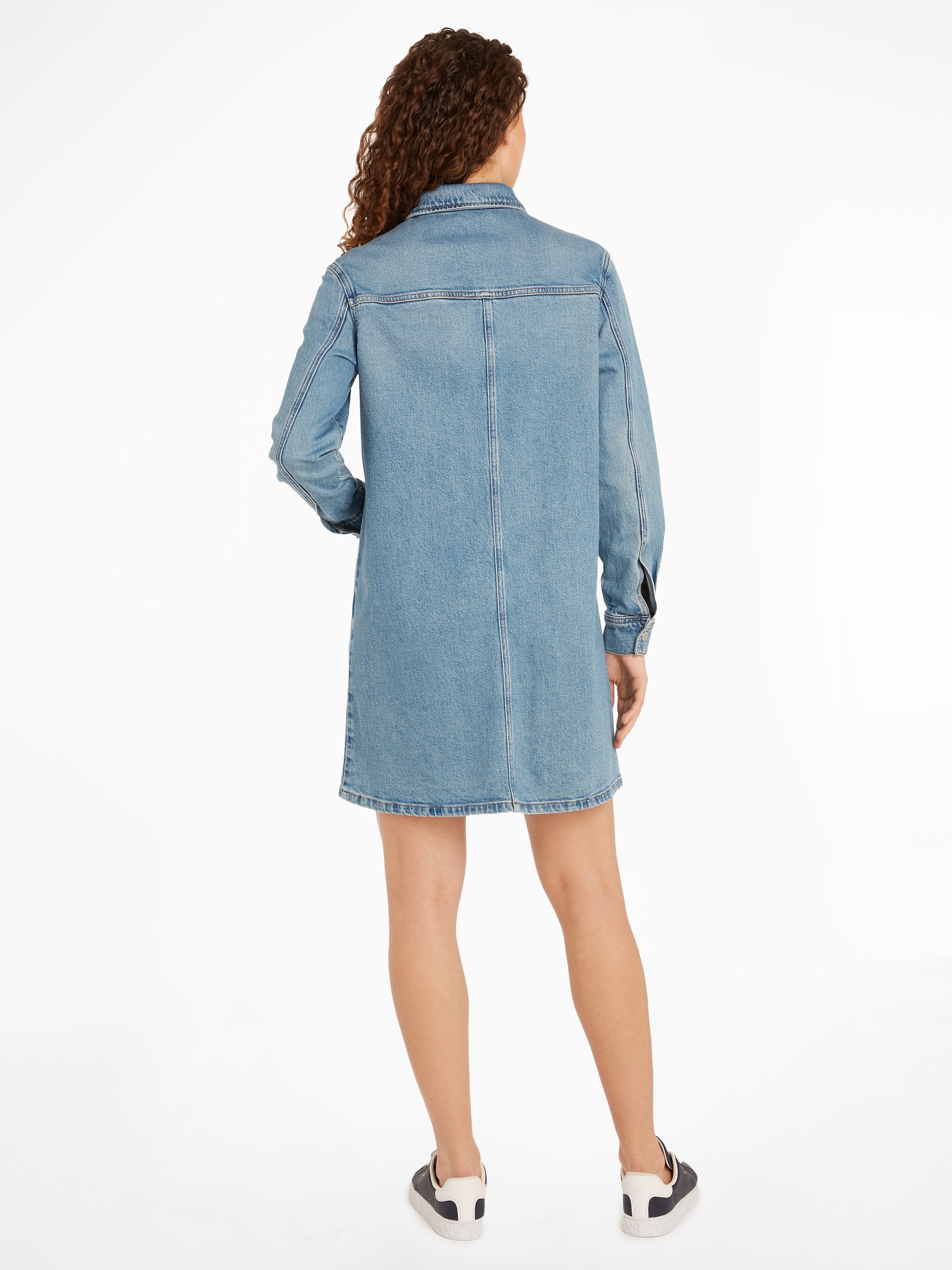 Tommy Jeans Blusenkleid ALINE LS DRESS CH6119 EXT mit Tommy Jeans Flagge günstig online kaufen