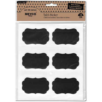 MEYCO Hobby Aufkleber Tafelfolien-Sticker 4 x 7 cm - 3 Bögen