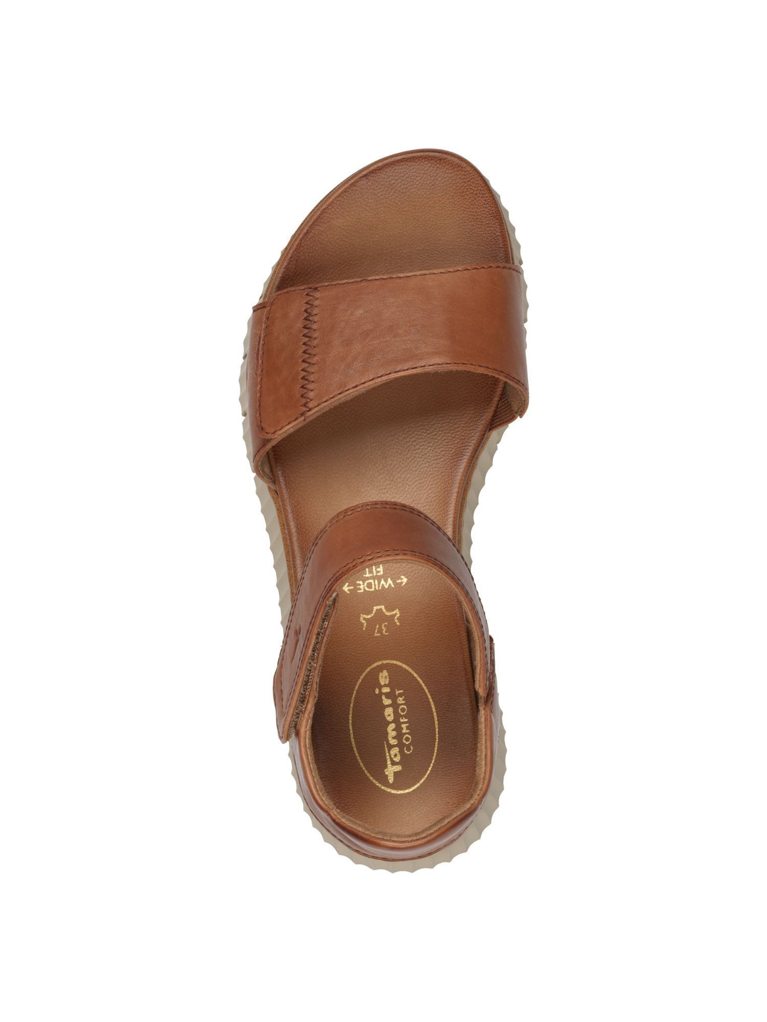 Tamaris WIDE FIT MultiAdjustable, comfortFit aus Leder Sandale comfortFit