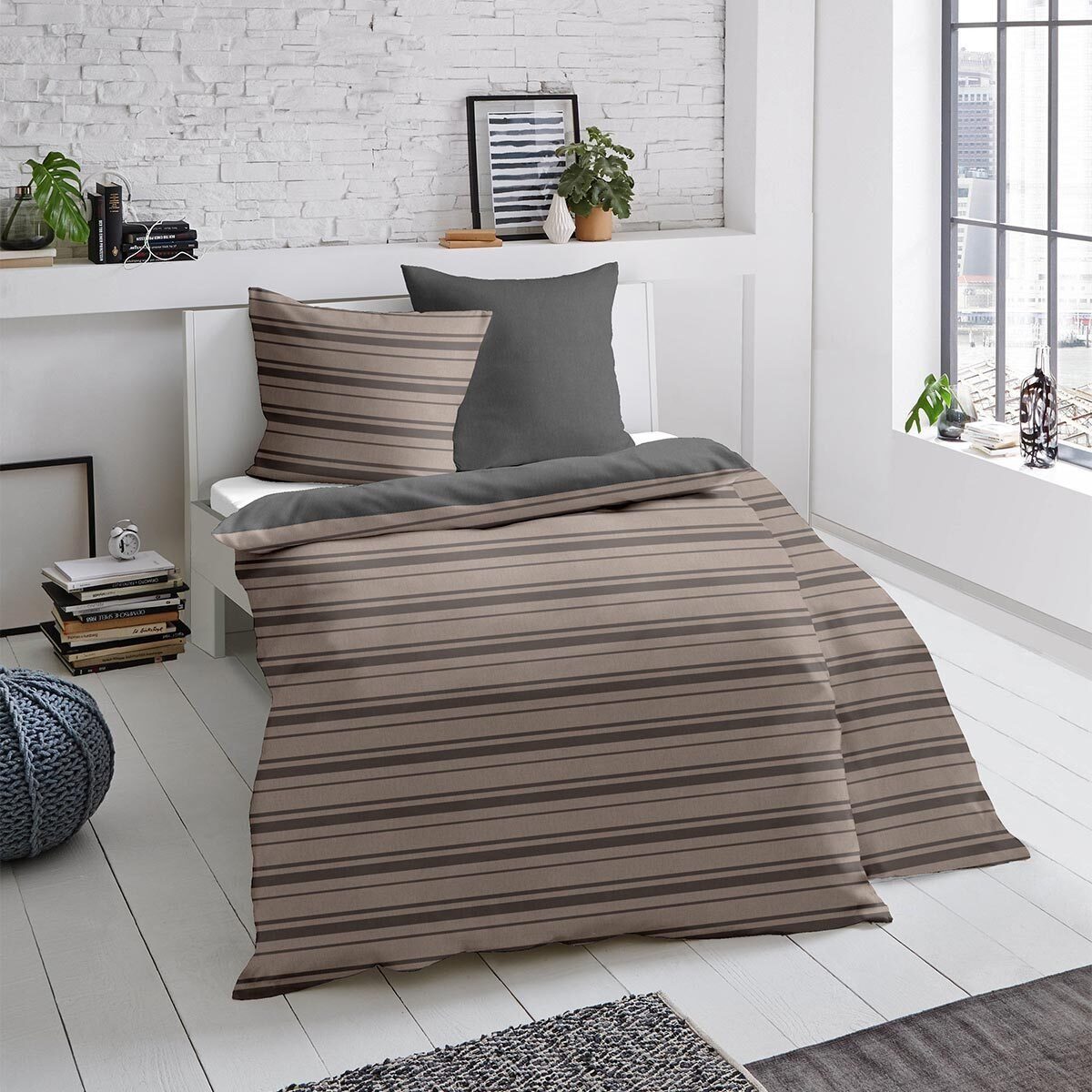 TRAUMSCHLAF Bettwäsche Konstanz, Biber, 2 teilig, Biberbettwäsche weich und günstig online kaufen