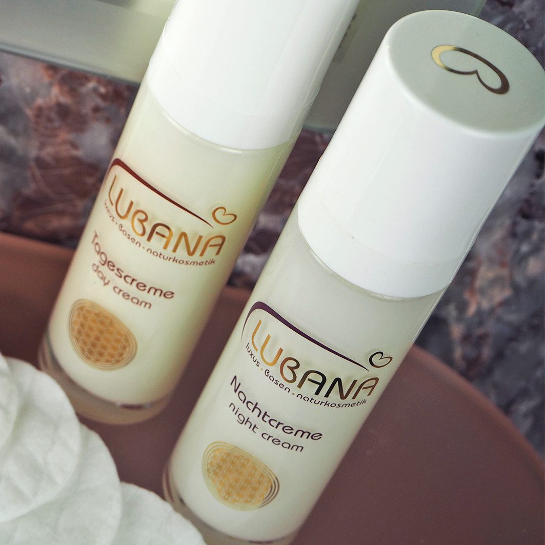 Lubana Tagescreme 50ml basische Feuchtigkeitspflege mit Mango-, Shea- & Mandelöl, schnell einziehende, schützende Naturkosmetik, mit Aloe Vera