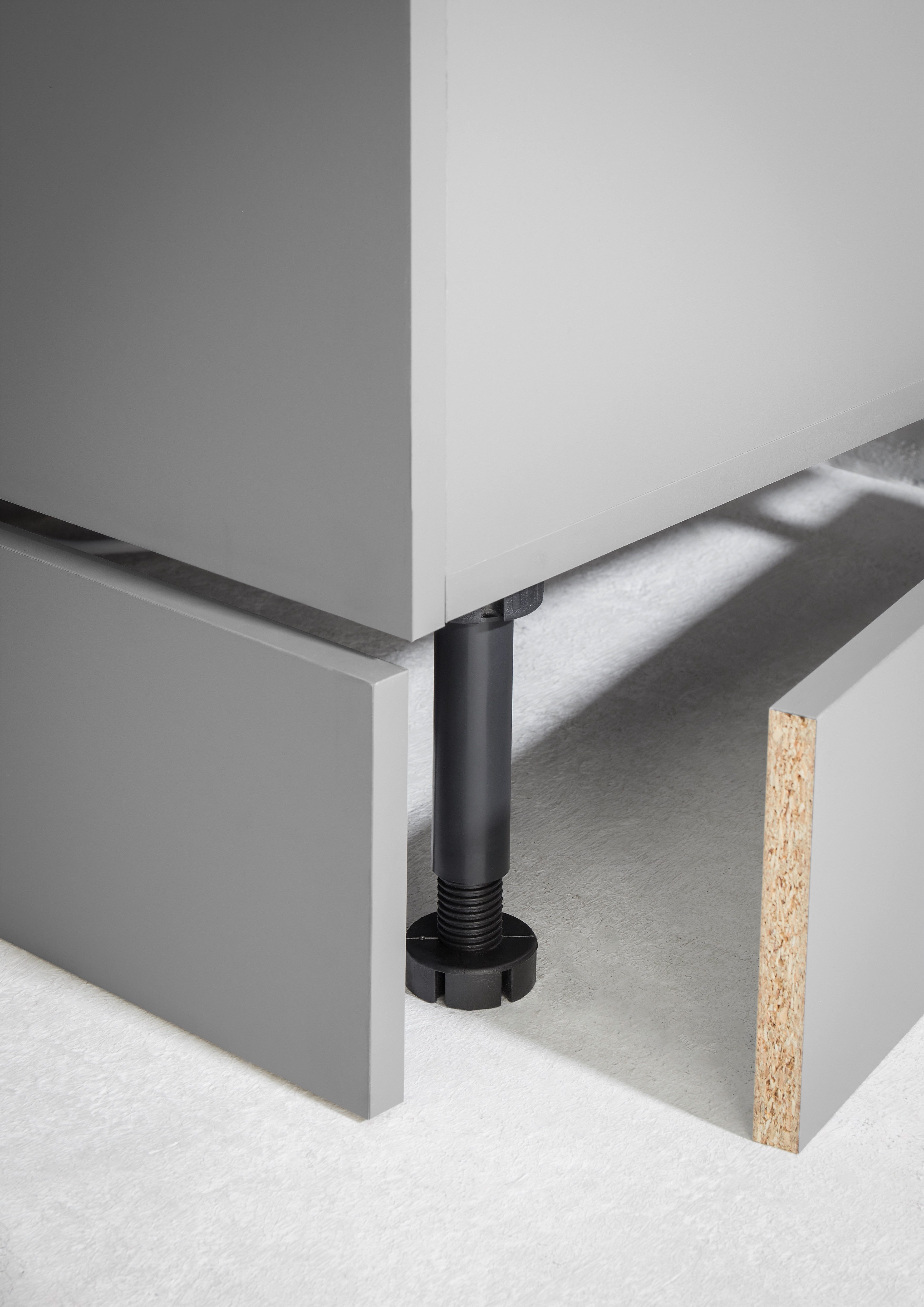 KOCHSTATION Küchenzeile KS-Malfi, Breite 260cm, wahlweise mit E-Geräten, Arbeitsplatte 38mm Stärke