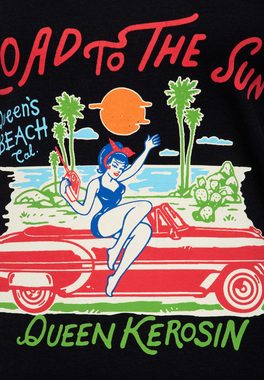 QueenKerosin Print-Shirt Road To The Sun (1-tlg) mit Front-Print