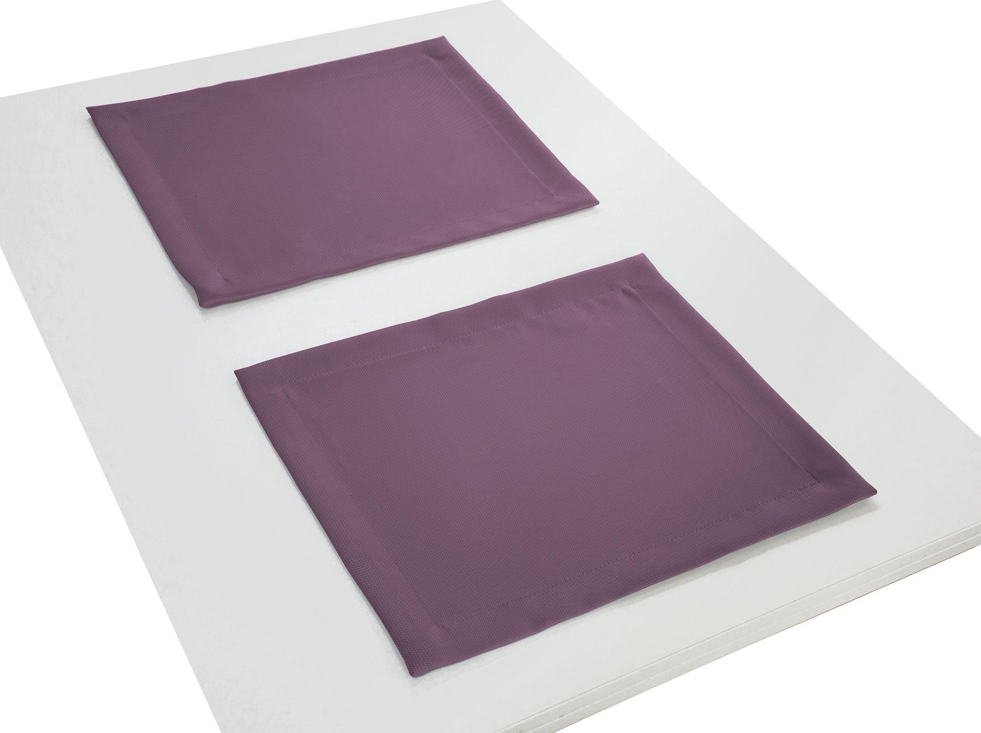 Platzset, Uni Collection, aubergine Adam, 2-St) (Packung