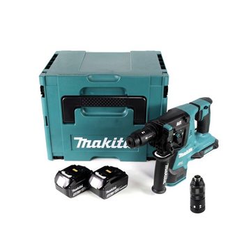 Makita Schlagbohrmaschine DHR 281 MJ Brushless Akku Bohrhammer 28 mm 2x 18 V für SDS-PLUS mit S
