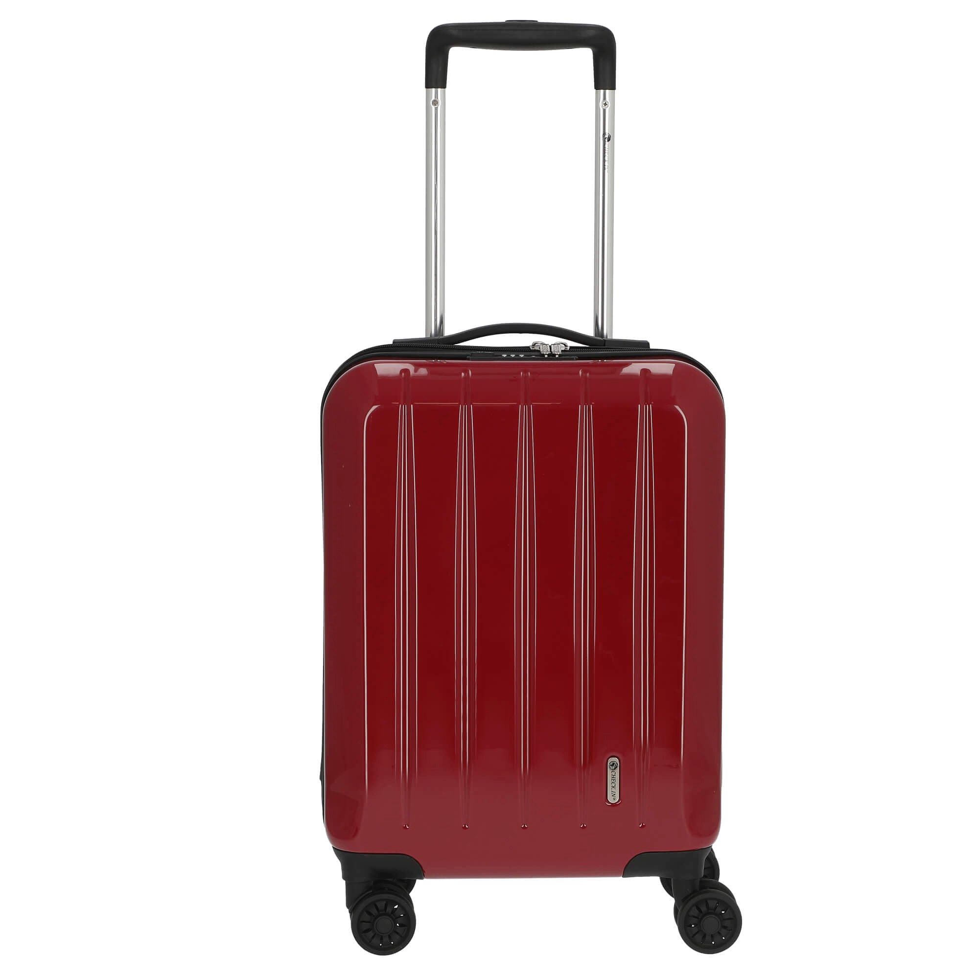 CHECK.IN® Handgepäck-Trolley London 2.0 - 4-Rollen-Trolley 50 cm (beere), 4 Rollen Rollen