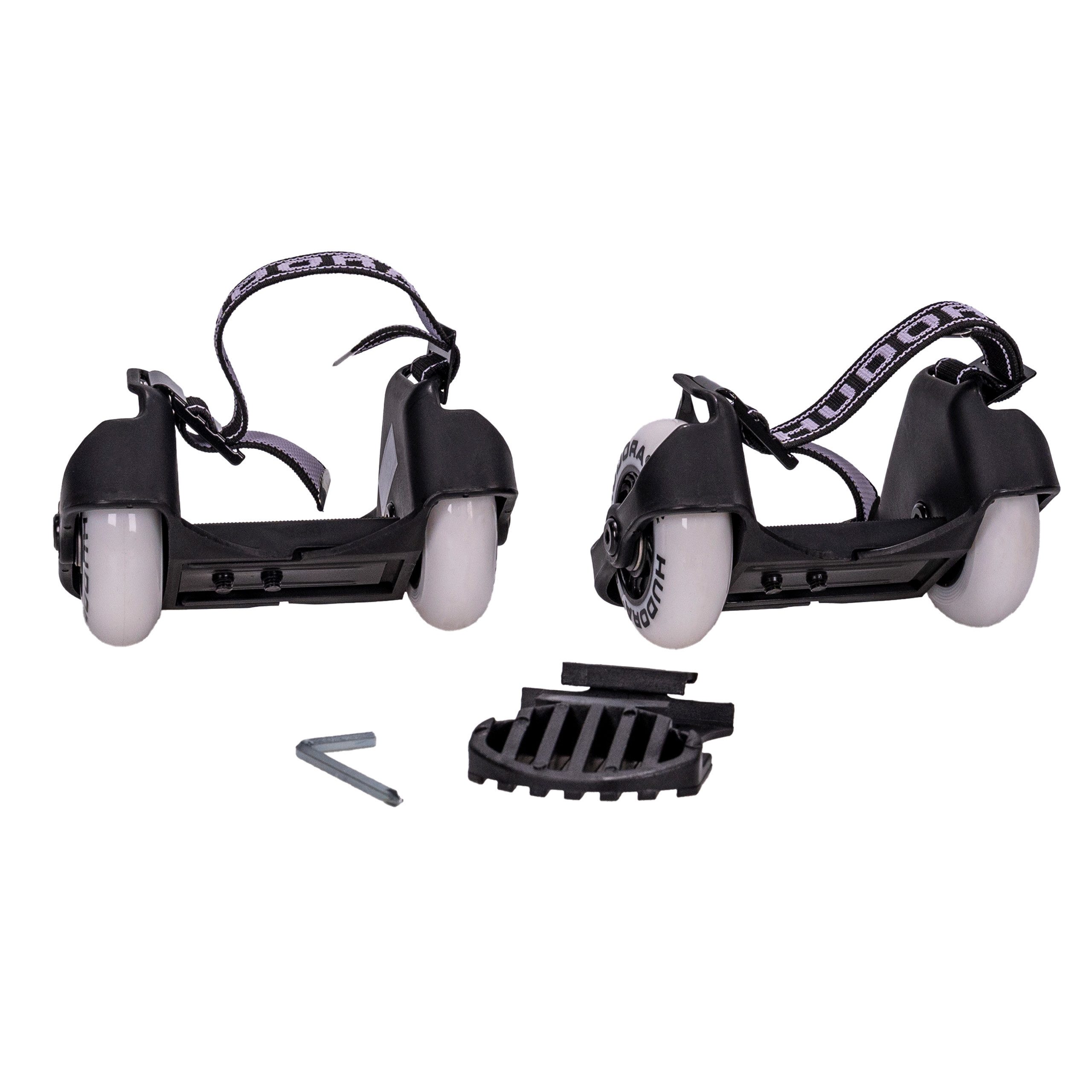 Hudora Gleitschuh HUDORA Fersenroller Bold Buddy's, 8 blinkende LEDs, verwandelt Schuhe in coole Rollschuhe