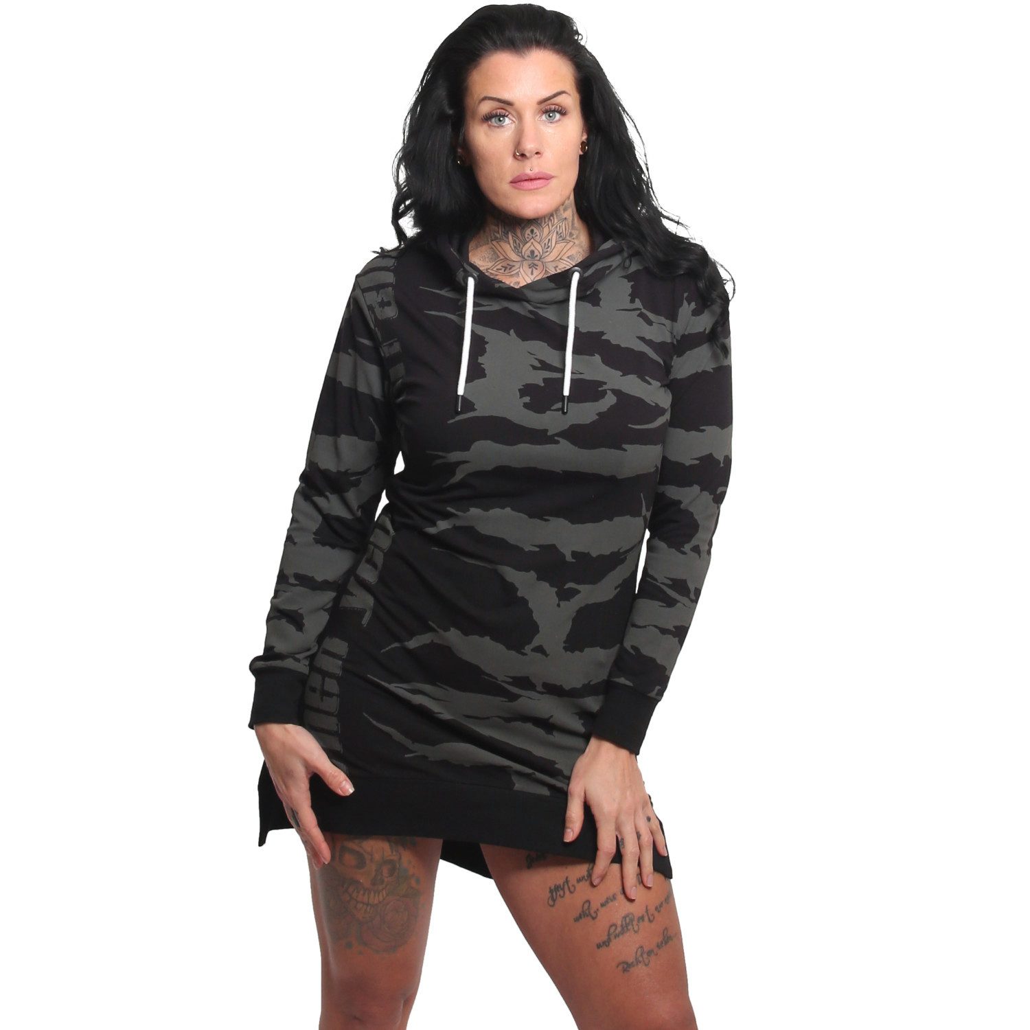 YAKUZA Shirtkleid Afraid mit extra lang geschnittenem Rückenteil günstig online kaufen