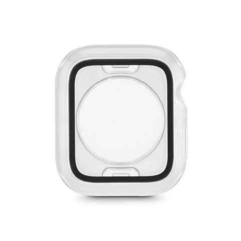 Hama Smartwatch-Hülle Schutzhülle für Apple Watch 7, Apple Watch 8 und Apple Watch 9, 45 mm, elegant, für Sport und Alltag, Rundumschutz, transparent, robust