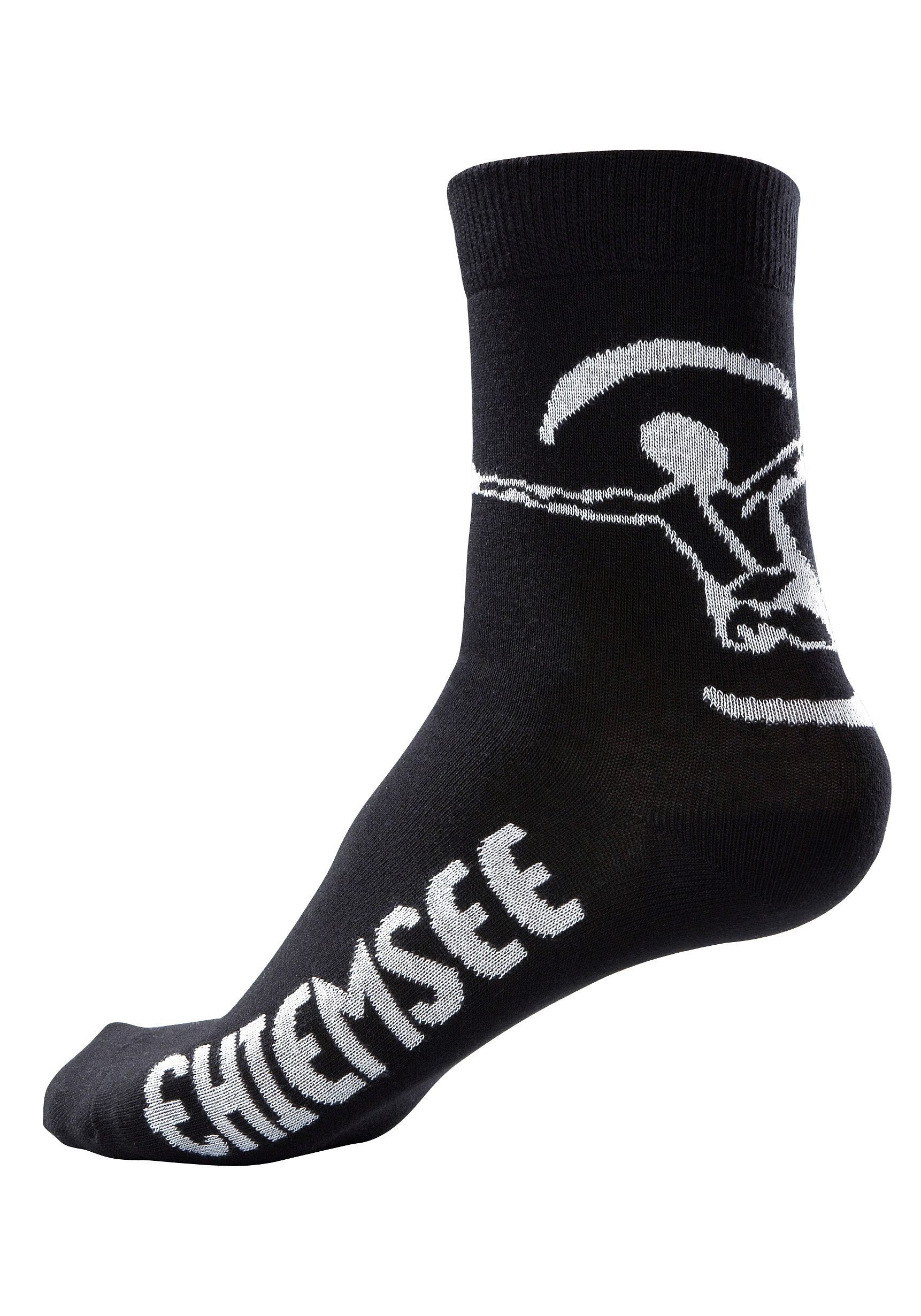 Chiemsee Freizeitsocken (3-Paar) schwarz, grau, in pflegeleichter Markenqualität weiß