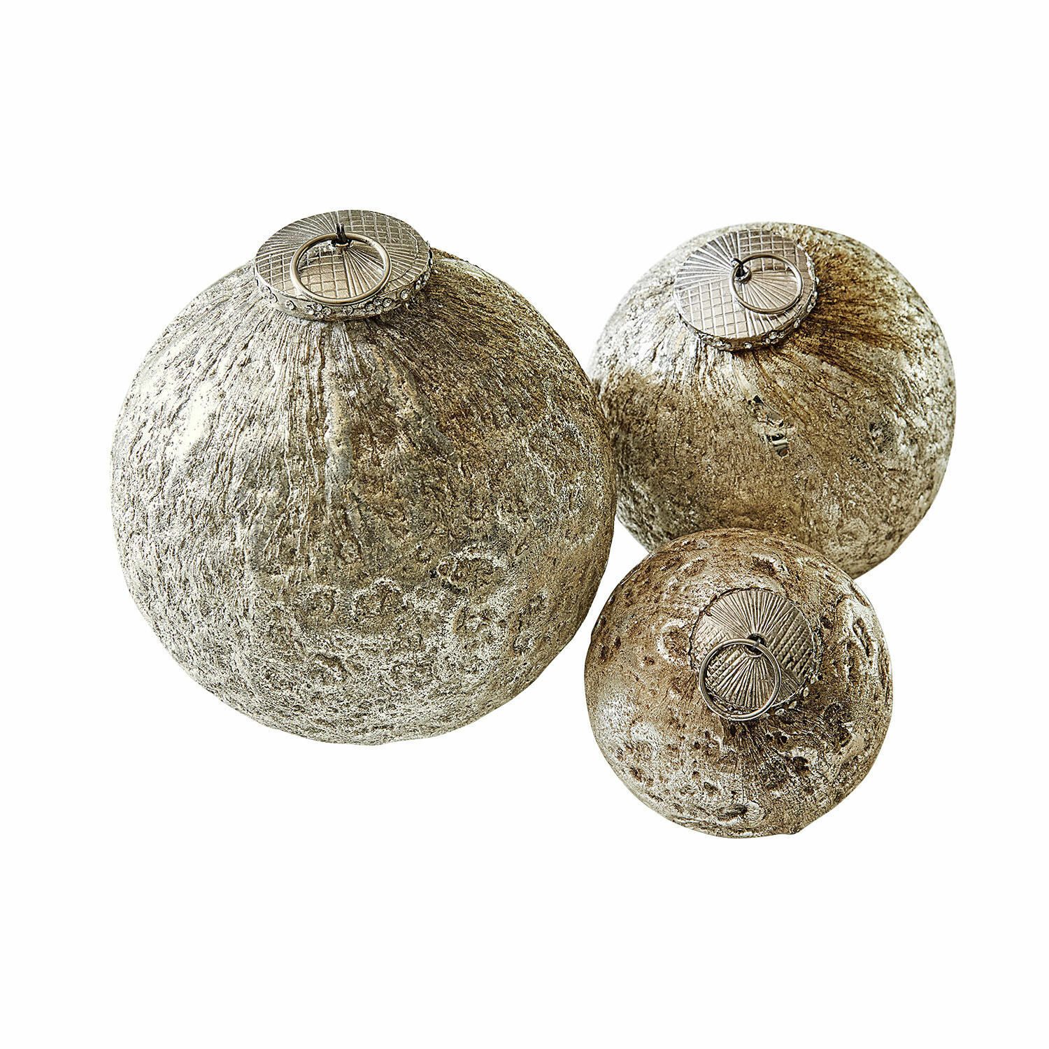 Christbaumschmuck Weihnachtsschmuck 3er Set Fautea silber