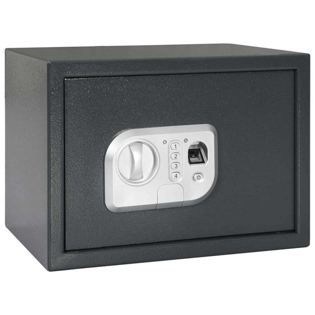 vidaXL Tresor Digitaler Safe mit Schloss Dunkelgrau 35 x 25 x 25 cm Stahl (1-St)
