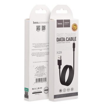 HOCO X29 USB Daten & Ladekabel bis zu 2A Ladestrom Smartphone-Kabel, Lightning, USB Typ A (100 cm), Hochwertiges Aufladekabel für iPhone, iPad oder den iPod