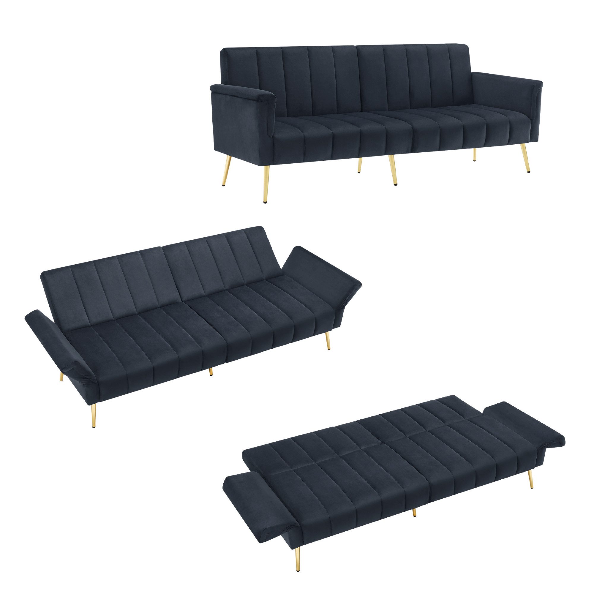 Merax Schlafsofa, mit Bettfunktion,Bettsofa,Klappsofa,Gästebett günstig online kaufen