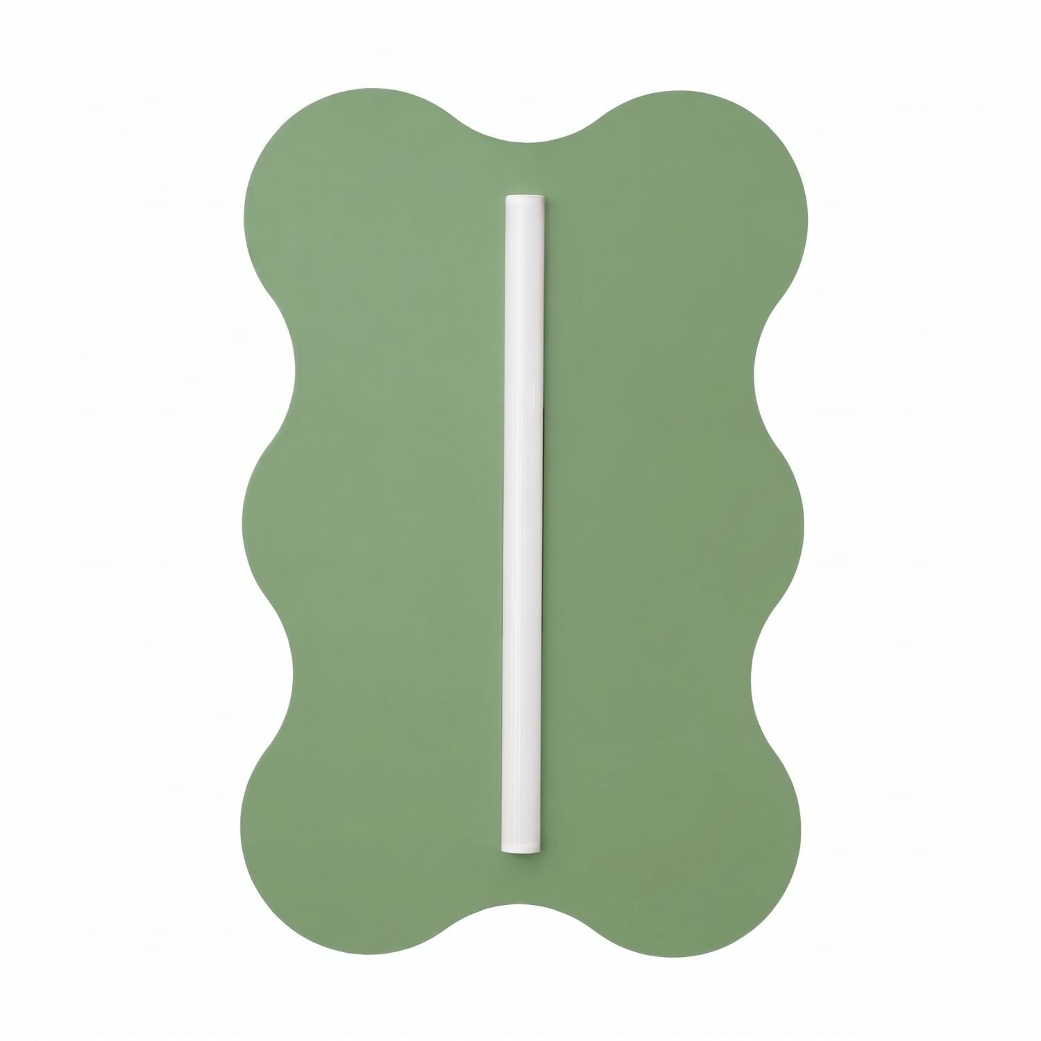 Licht-Erlebnisse Wandleuchte LENZ, ohne Leuchtmittel, Metall 66 cm hoch Salbei Modern