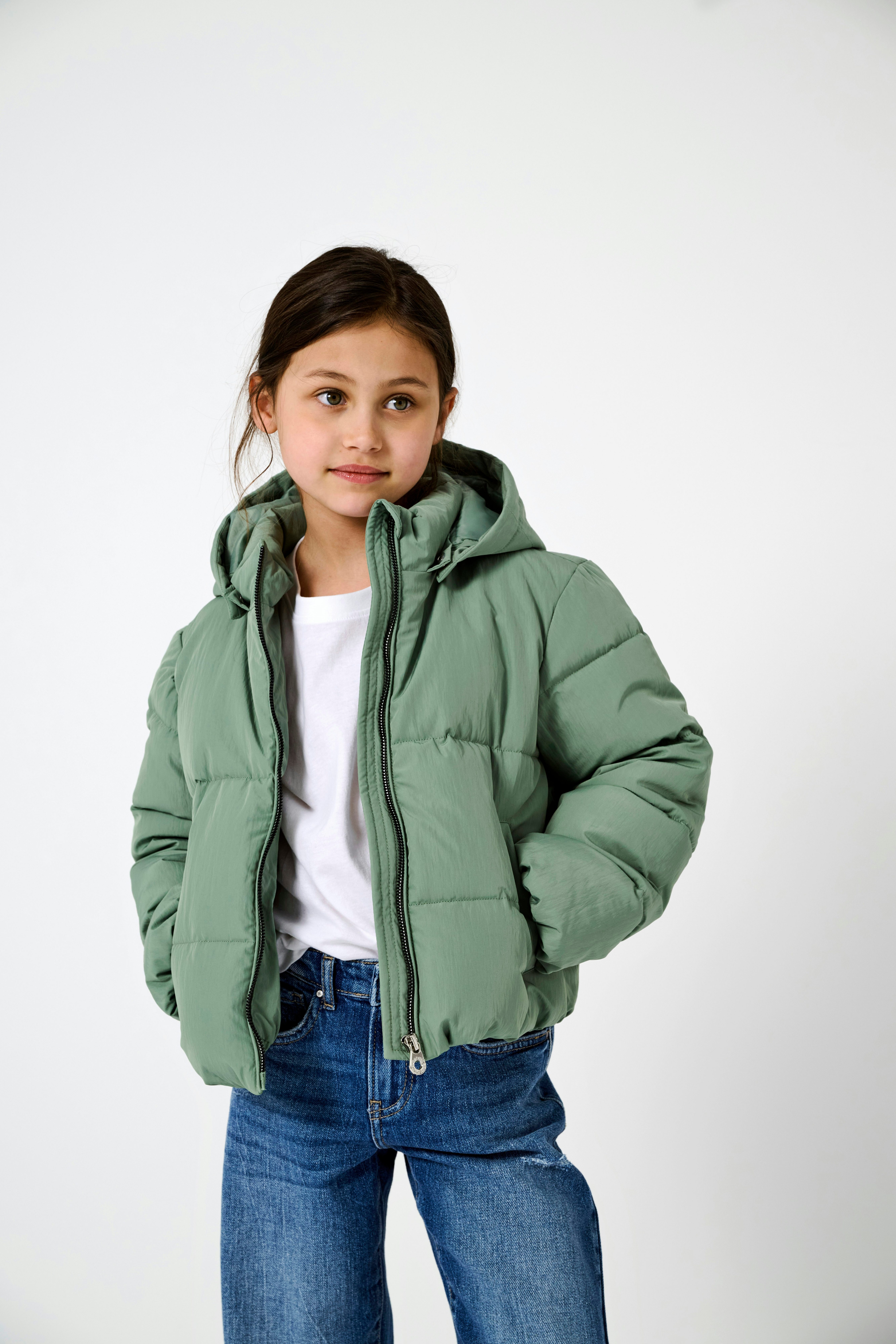 KIDS ONLY Steppjacke KOGDOLLY SHORT PUFFER JACKET OTW mit abnehmbarer Kapuze