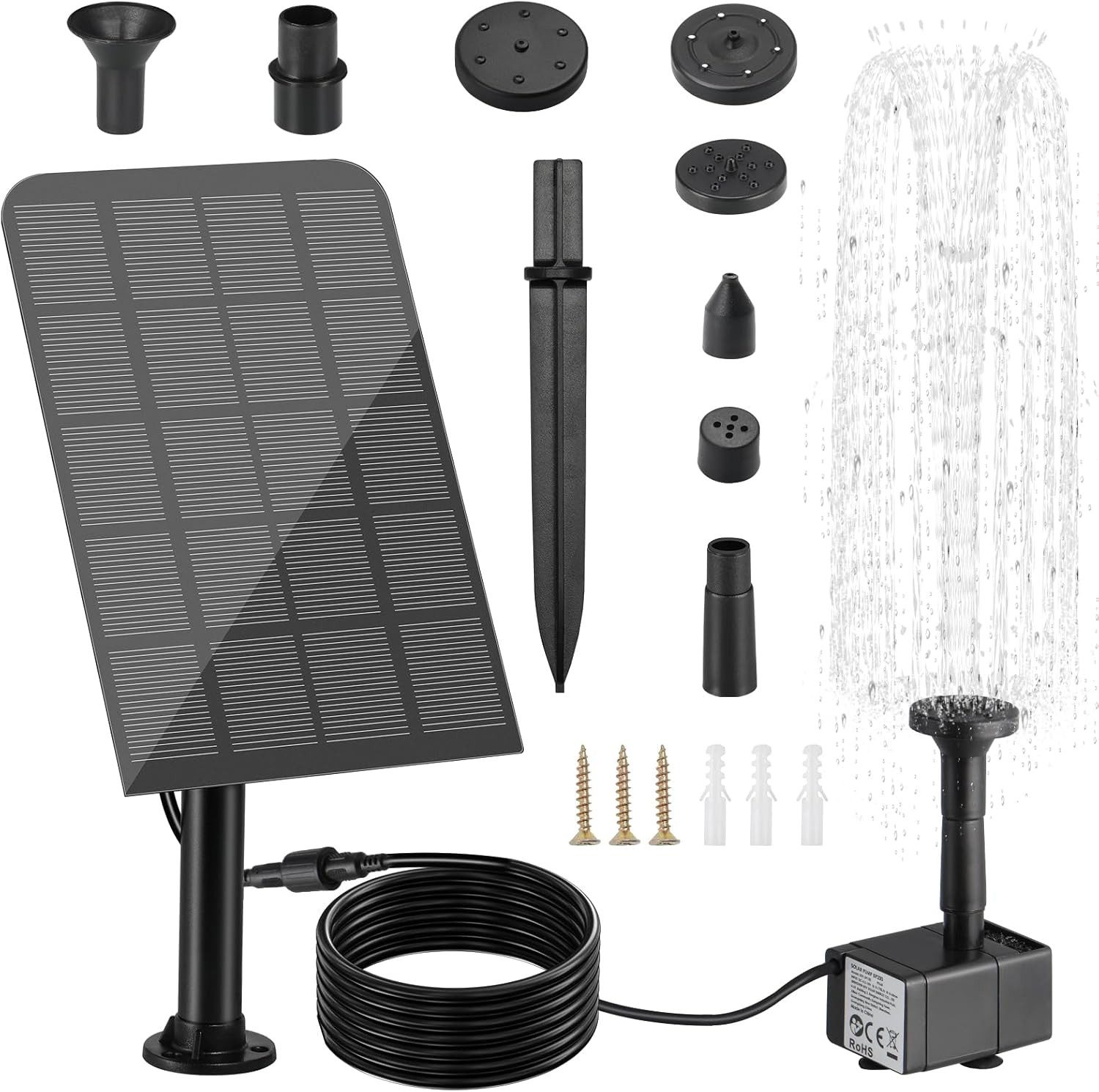 Coonoor Solarpumpe Solar Springbrunnen Garten Wasserpumpe günstig online kaufen
