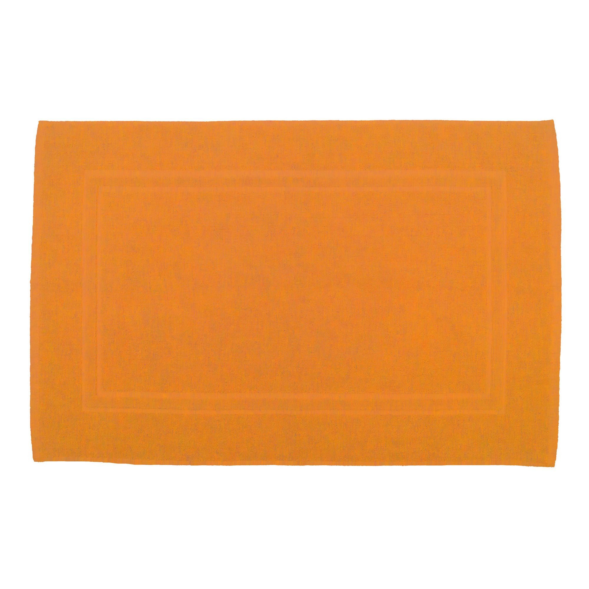 Julie Julsen Badematte 1-Badematte-Orange-50 x 40 cm, Baumwolle, Doppelrahmen