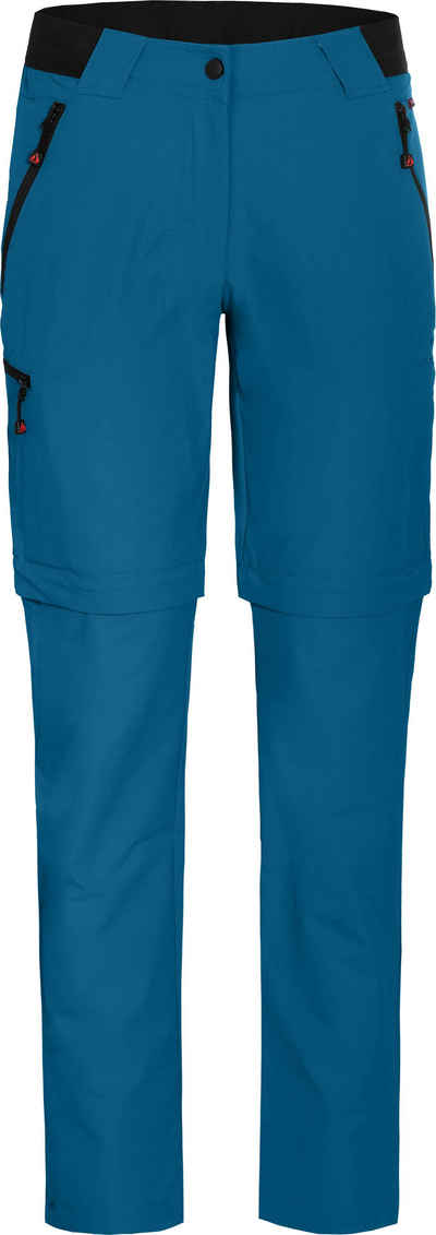Bergson Zip-off-Hose VIDAA COMFORT Zipp-Off Damen Wanderhose, leicht, strapazierfähig, Normalgrößen, Saphir blau