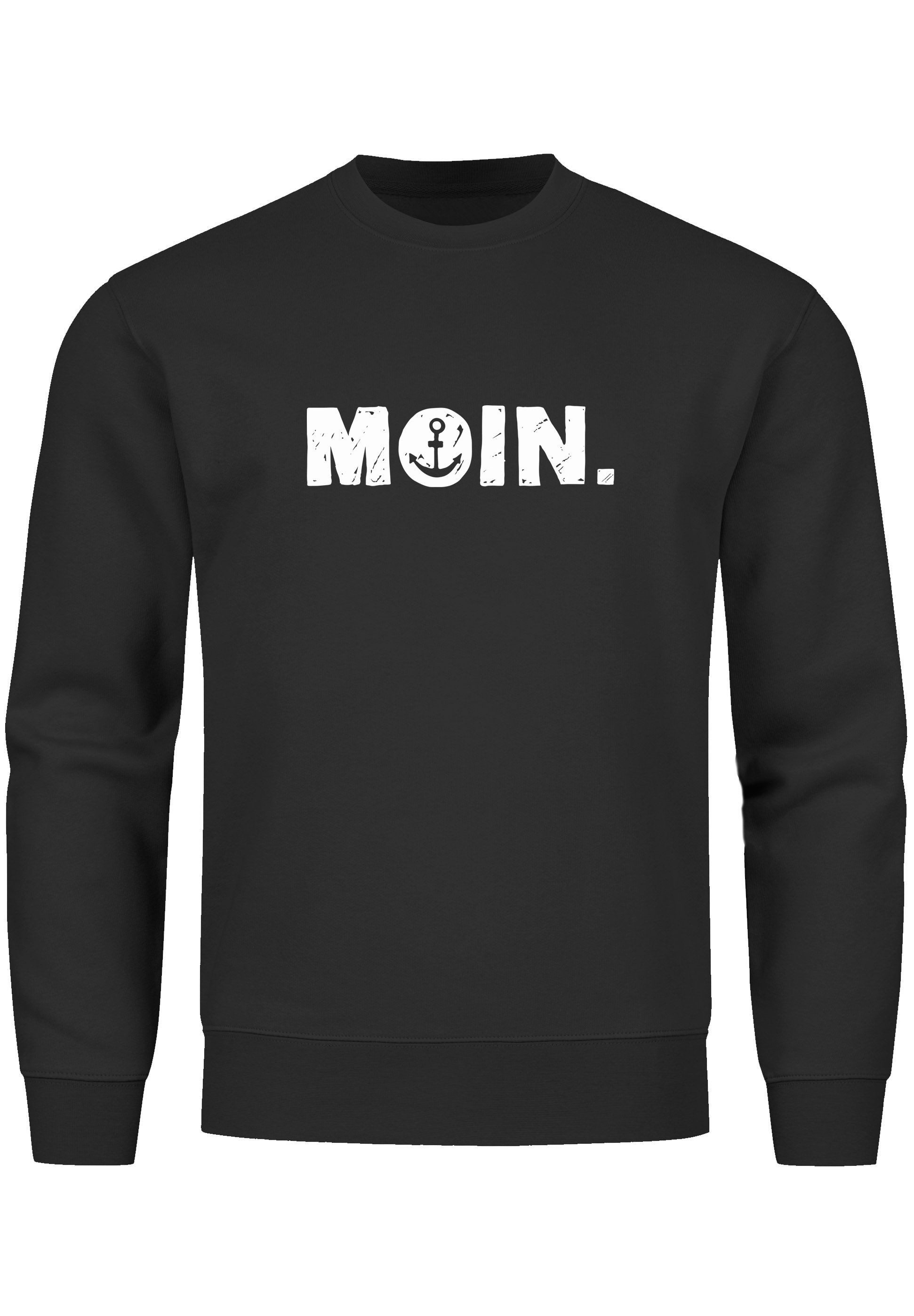 Neverless Sweatshirt Sweatshirt Herren Moin Dialekt Norden Hamburg Anker Pr günstig online kaufen