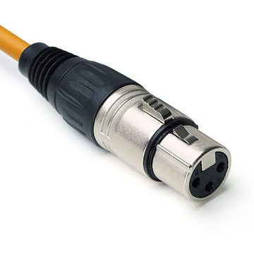 keepdrum Mikrofonkabel XLR 3-polig 10m Orange Audio-Kabel, XLR 3-polig