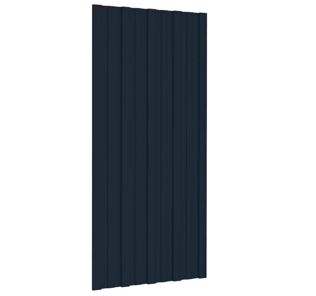 Thumbnail - vidaXL Deckenplatten Dachpaneele 12 Stk. Verzinkter Stahl Anthrazit 100x45 cm, (12-tlg)