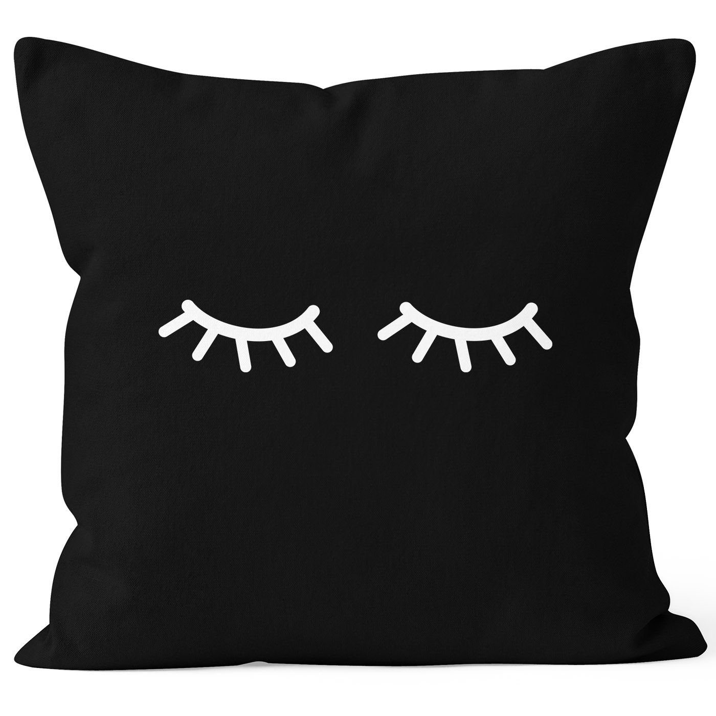 MoonWorks Dekokissen Kissenbezug Schlafende Augen Wimpern günstig online kaufen