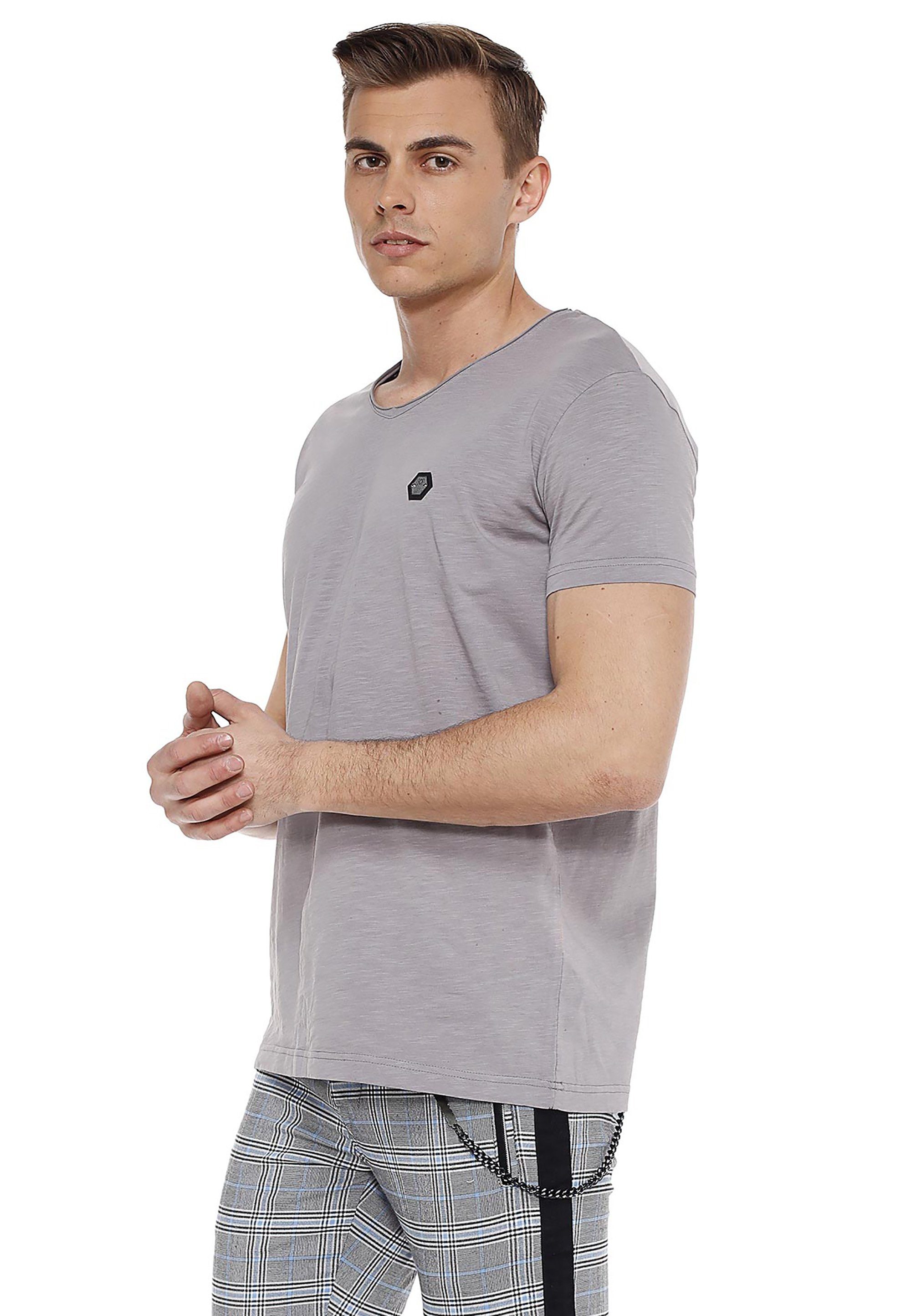 grau T-Shirt Cipo im & Baxx Loose-Fit