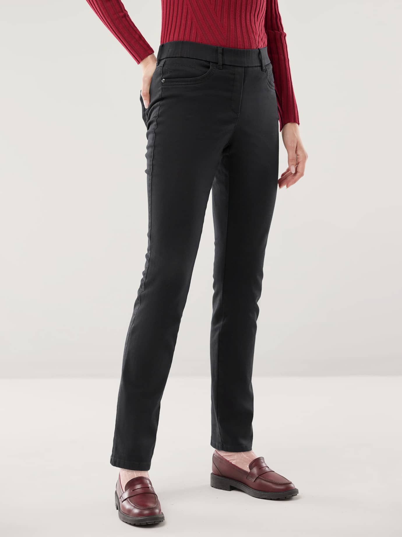Walbusch Thermohose Damen Thermo-Extraglatt Baumwollhose Regular fit, bügelfrei, atmungsaktiv, wärmend